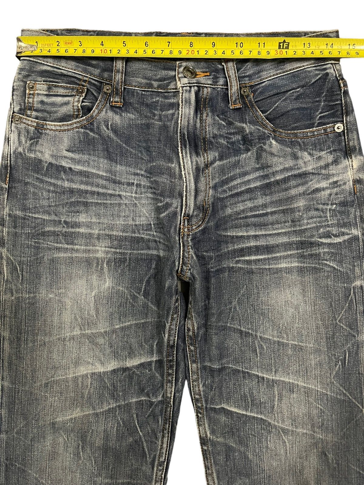 14th Addiction Vintage Japanese Brand Blue Wash Style Baggy Jeans Size US 29 - 9 Thumbnail