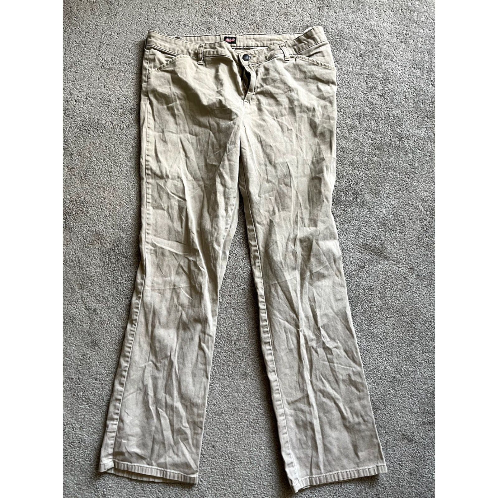 Dickies VINTAGE Dickies Relaxed Chino Pants Chino Women's Pant Regular 12 Beige Khaki Straight 90s Womens Size 34" / US 12 / IT 48 - 3 Thumbnail
