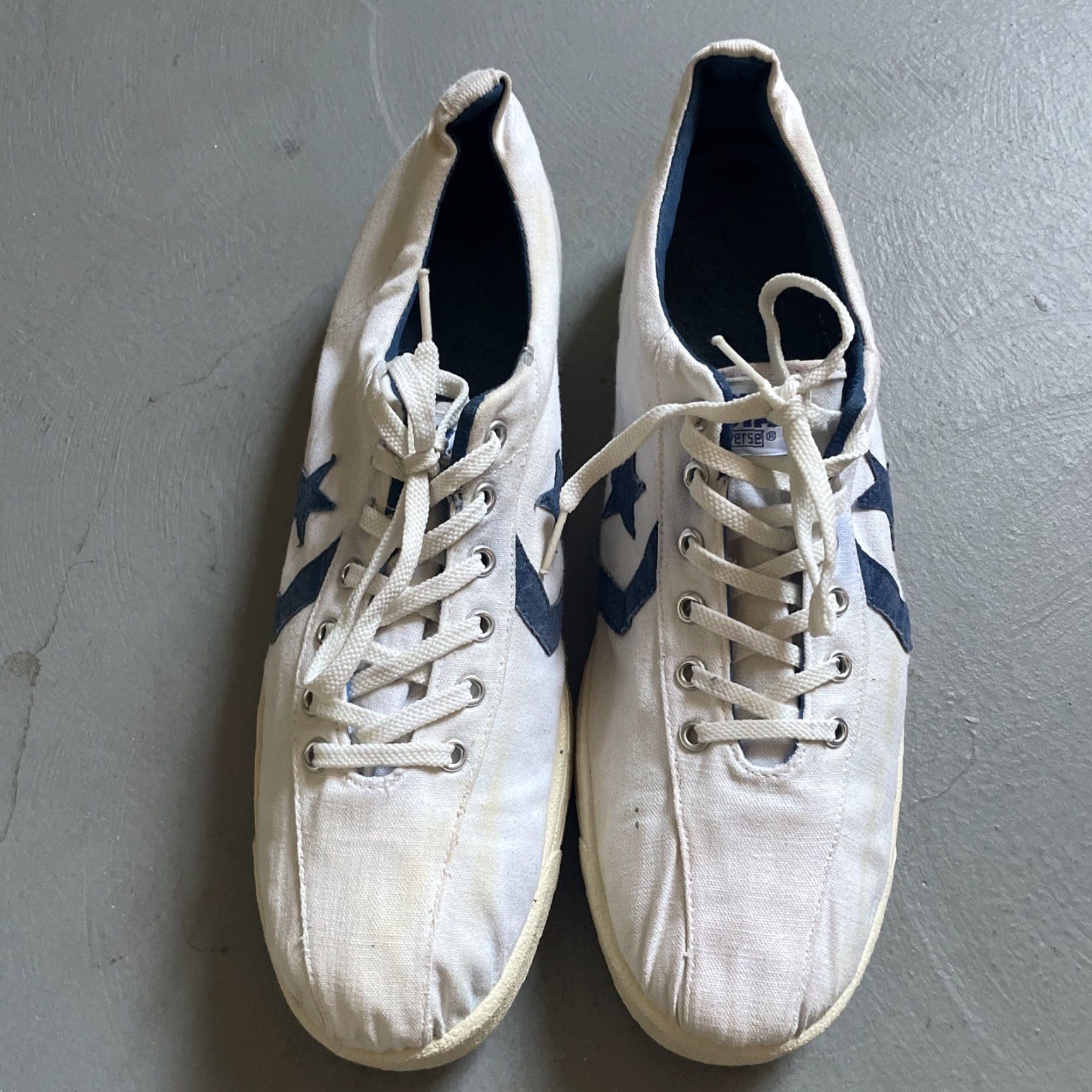 Converse VINTAGE Converse One Star Canvas Sneakers Court Trainers Men US 13 White Stars 90s Mens Size US 13 / EU 46 - 3 Thumbnail