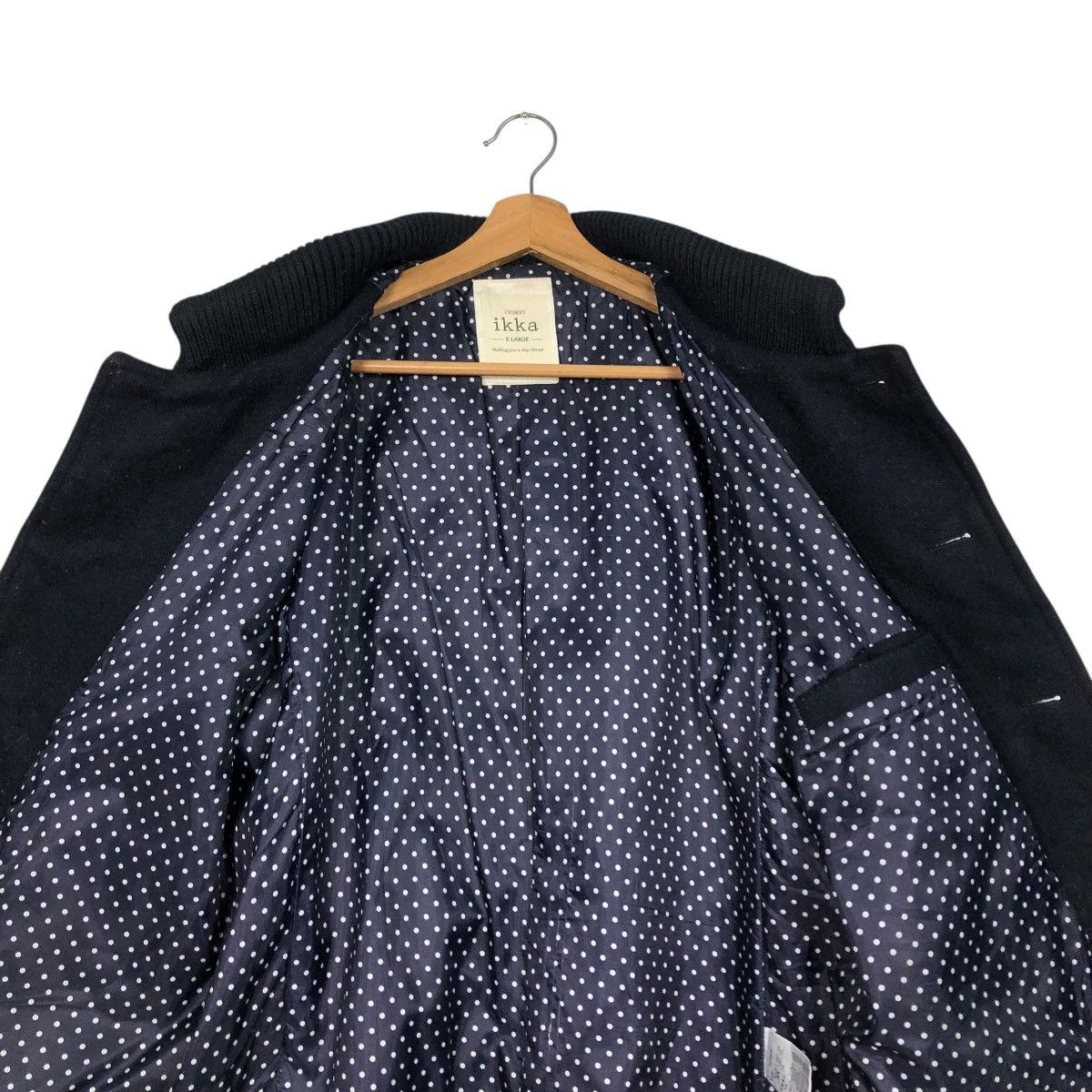Japanese Brand 🔥VINTAGE WOOL CHORE JACKET DOUBLE COLLAR IKKA ISSEY MIYAKE Size US XL / EU 56 / 4 - 16 Thumbnail