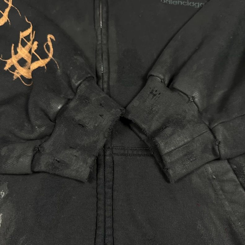 Balenciaga Balenciaga Sanskrit letter logo zip-up sweatshirt 2504-Next Size US XL / EU 56 / 4 - 4 Thumbnail