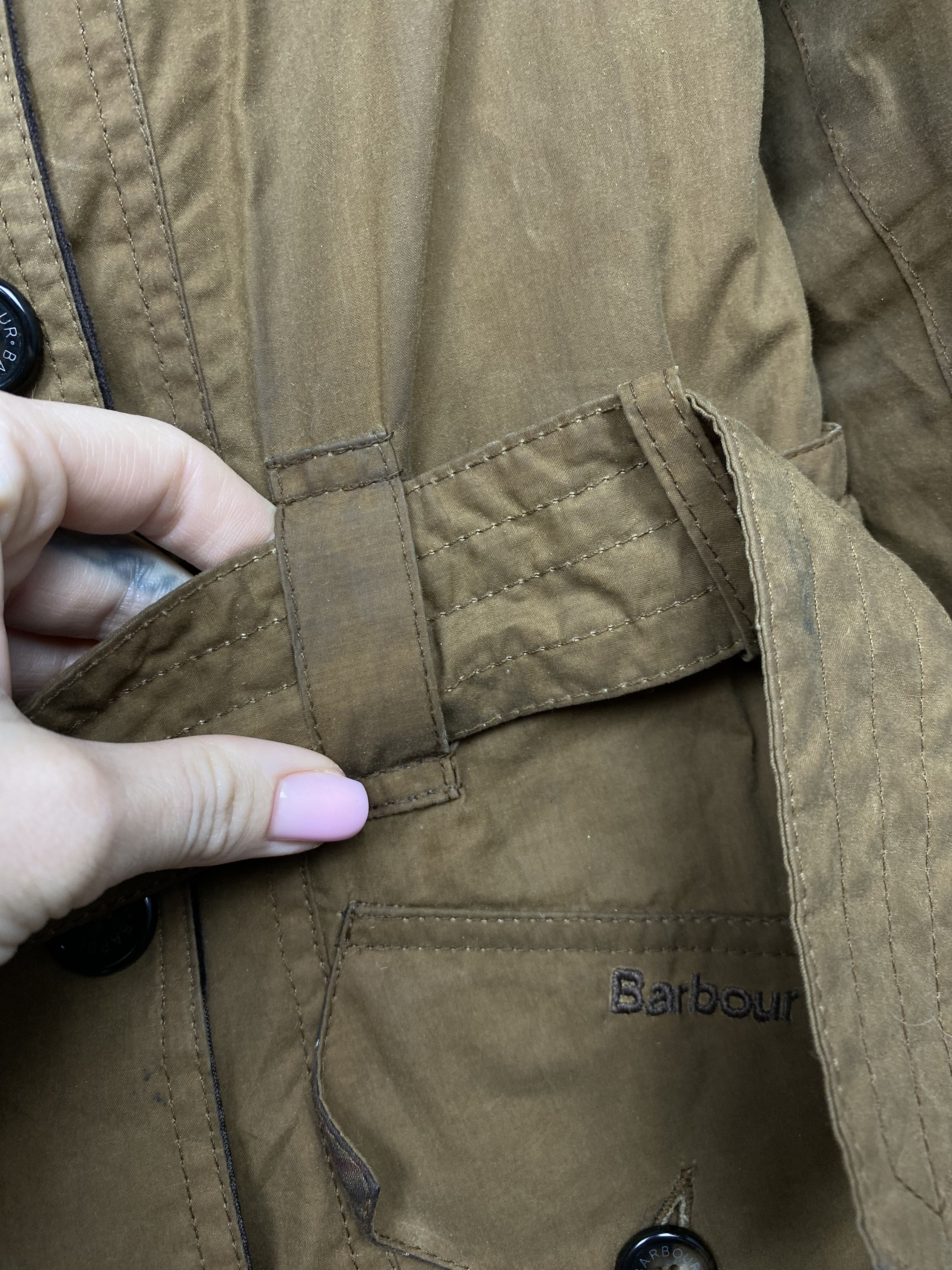 Barbour Barbour Vintage Womens Elmgate Trench Coat Wax Jacket Size M / US 6-8 / IT 42-44 - 4 Thumbnail