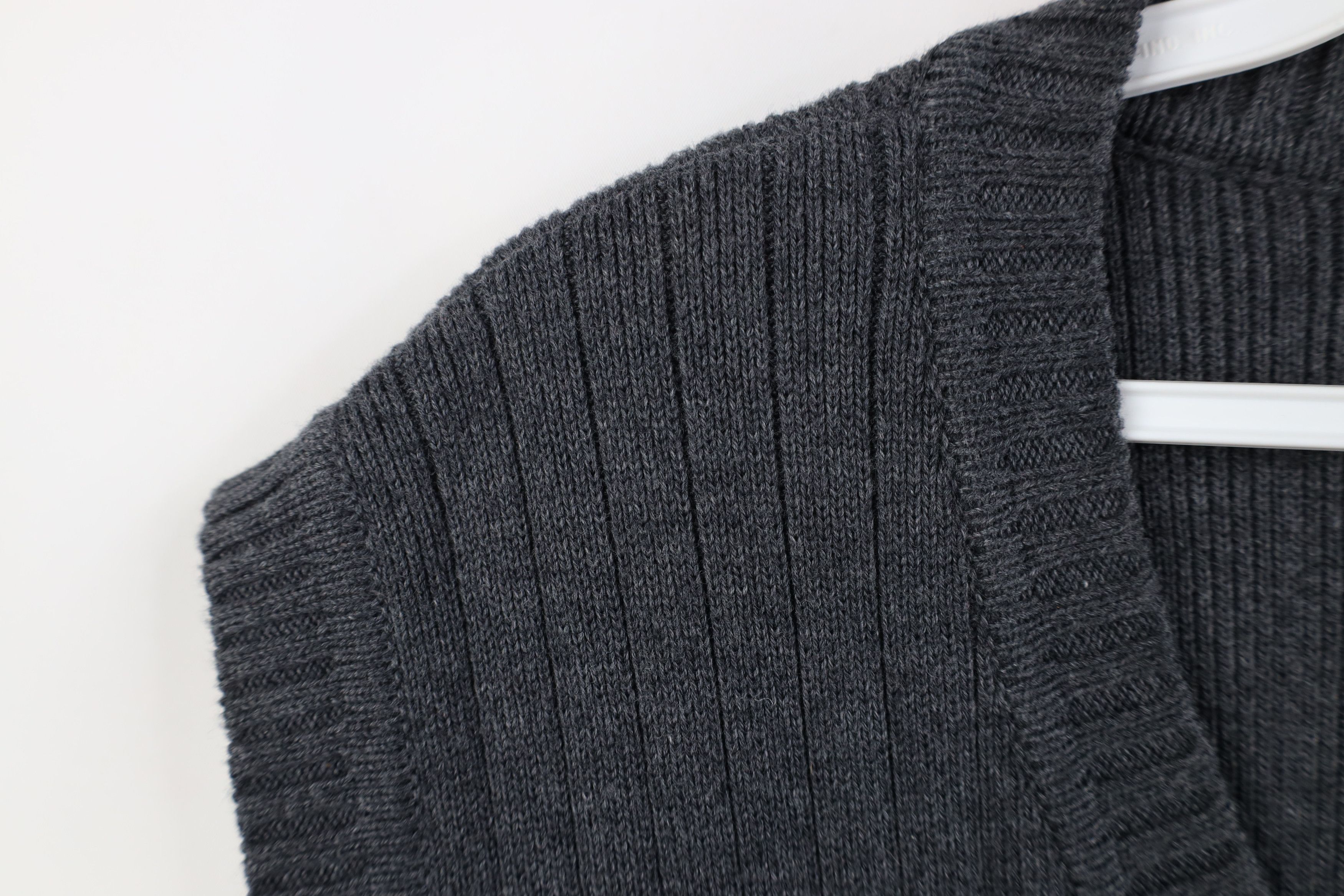 Vintage Vintage 90s Streetwear Cotton Ribbed Knit Sweater Vest Gray Size US M / EU 48-50 / 2 - 5 Thumbnail
