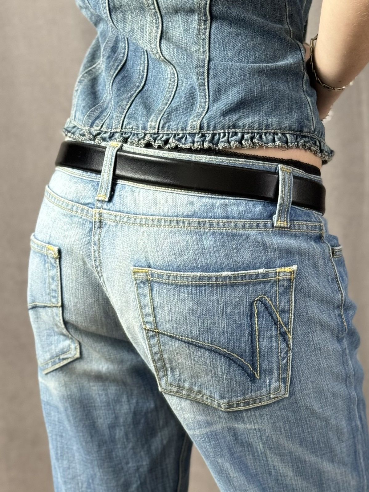 14th Addiction Vintage Leather Belts Diesel Avantgarde Y2K Miss Sixty Rare Size ONE SIZE - 3 Thumbnail