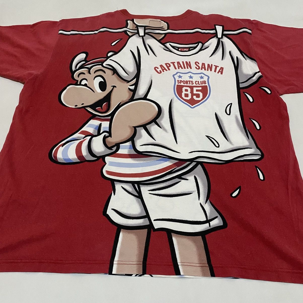 Vintage Captain santa tshirt sports club Size US L / EU 52-54 / 3 - 8 Thumbnail