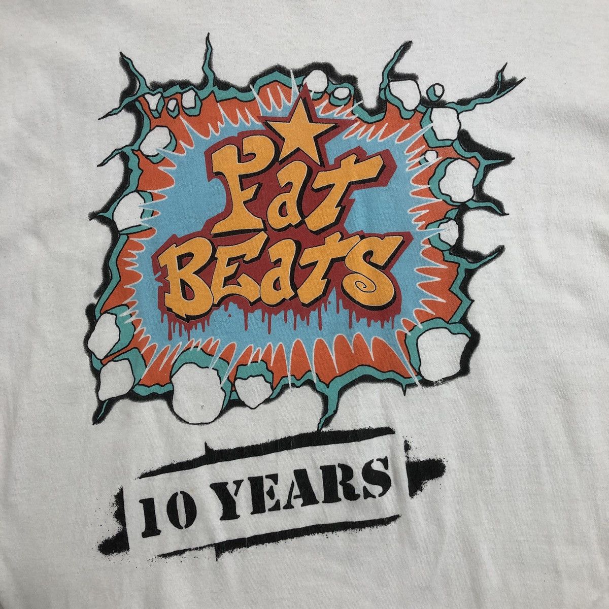 Vintage Vintage Fat Beats Rap Hip Hop T-Shirt Size US XL / EU 56 / 4 - 2 Thumbnail