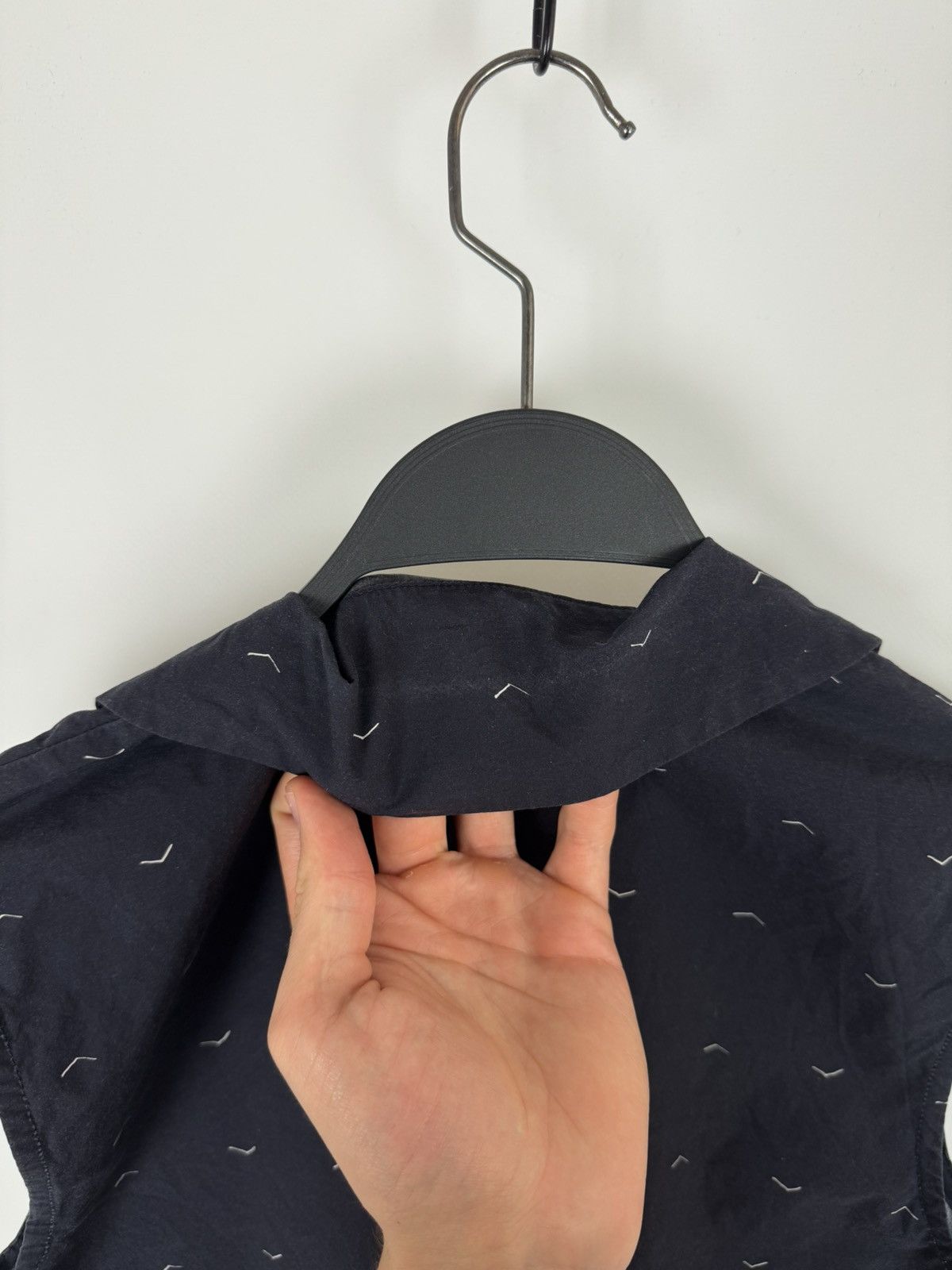 Samuji Samuji Navy Cotton Button Up Sleeveless Shirt Vest Size XS / US 0-2 / IT 36-38 - 11 Thumbnail