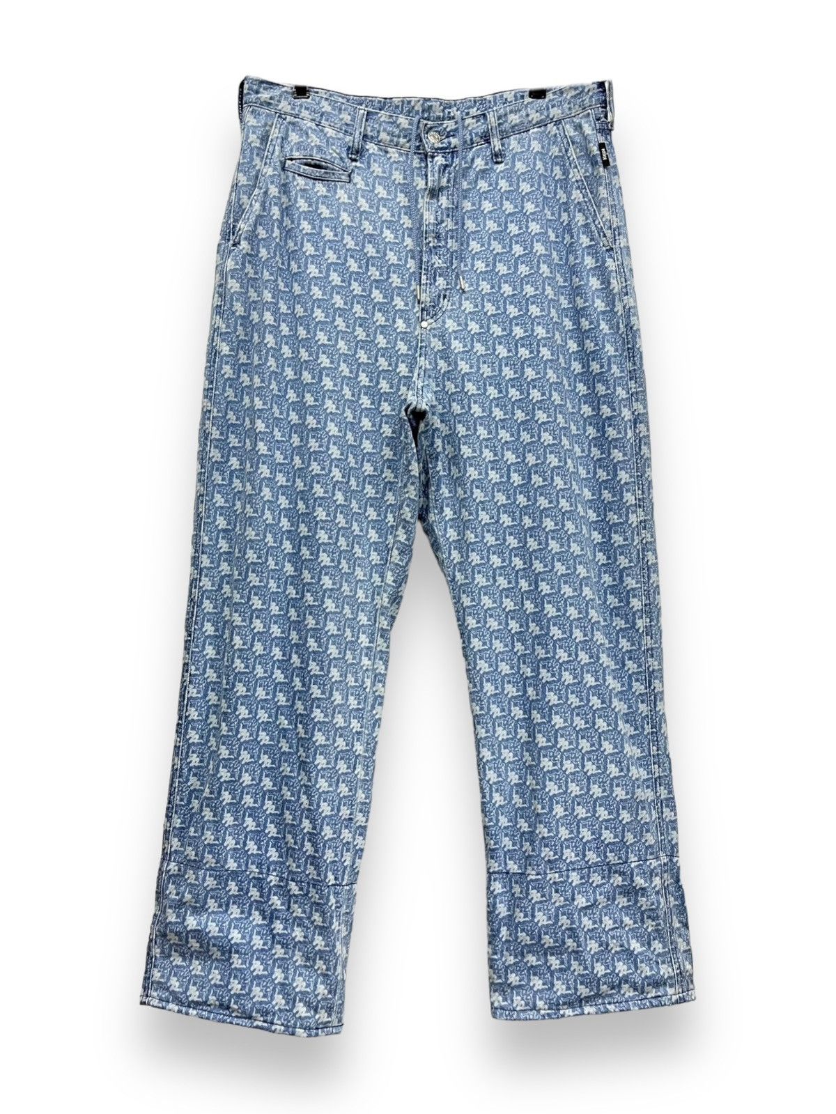 Kappa FYE🔥KAPPA x GU JPN Monogram All Over Print Baggy Hip Hop Size US 34 / EU 50 - 2 Thumbnail