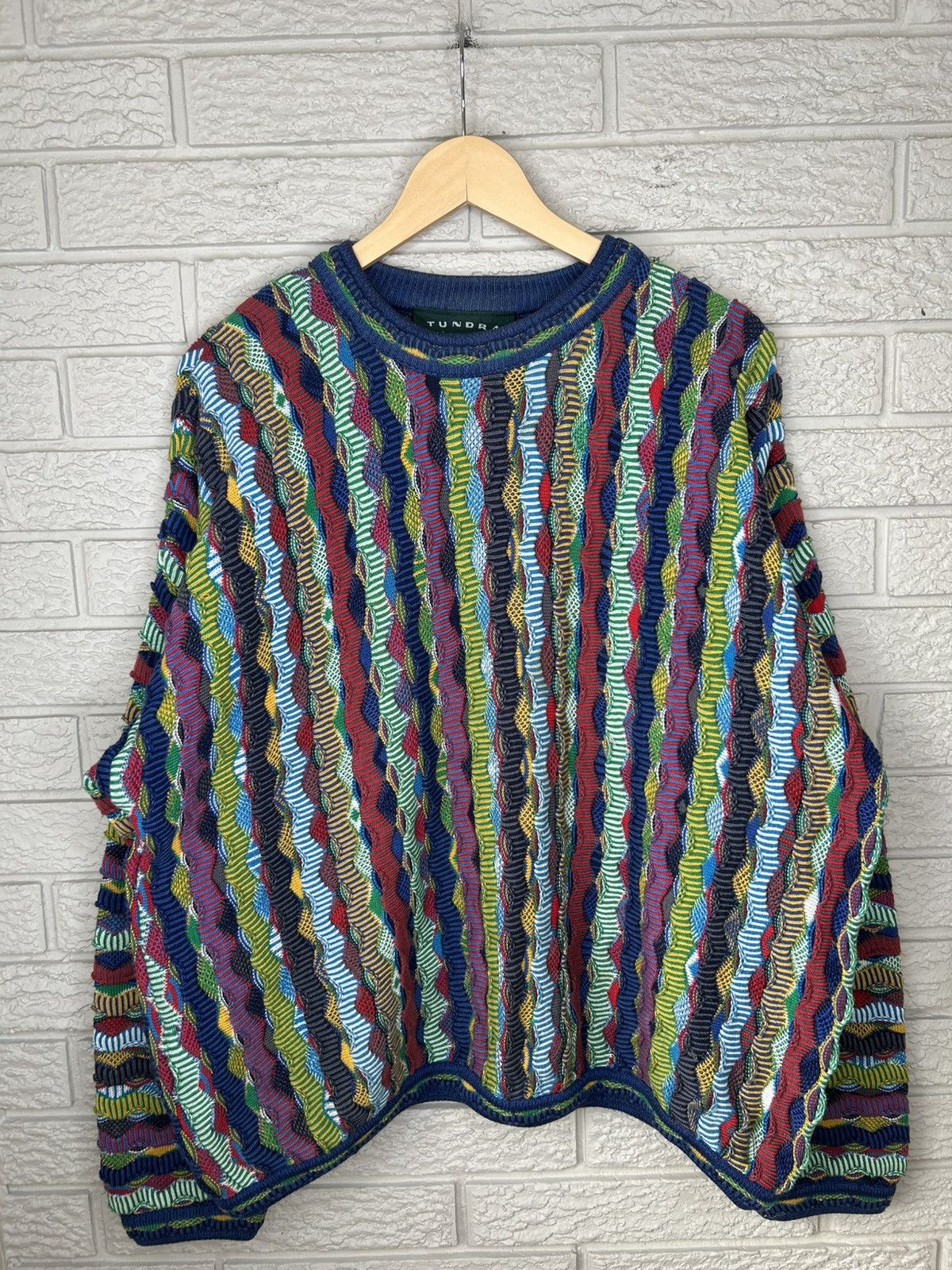 Tundra Vintage 90s Tundra 3D Coogi Style Knit Size US L / EU 52-54 / 3 - 1 Thumbnail