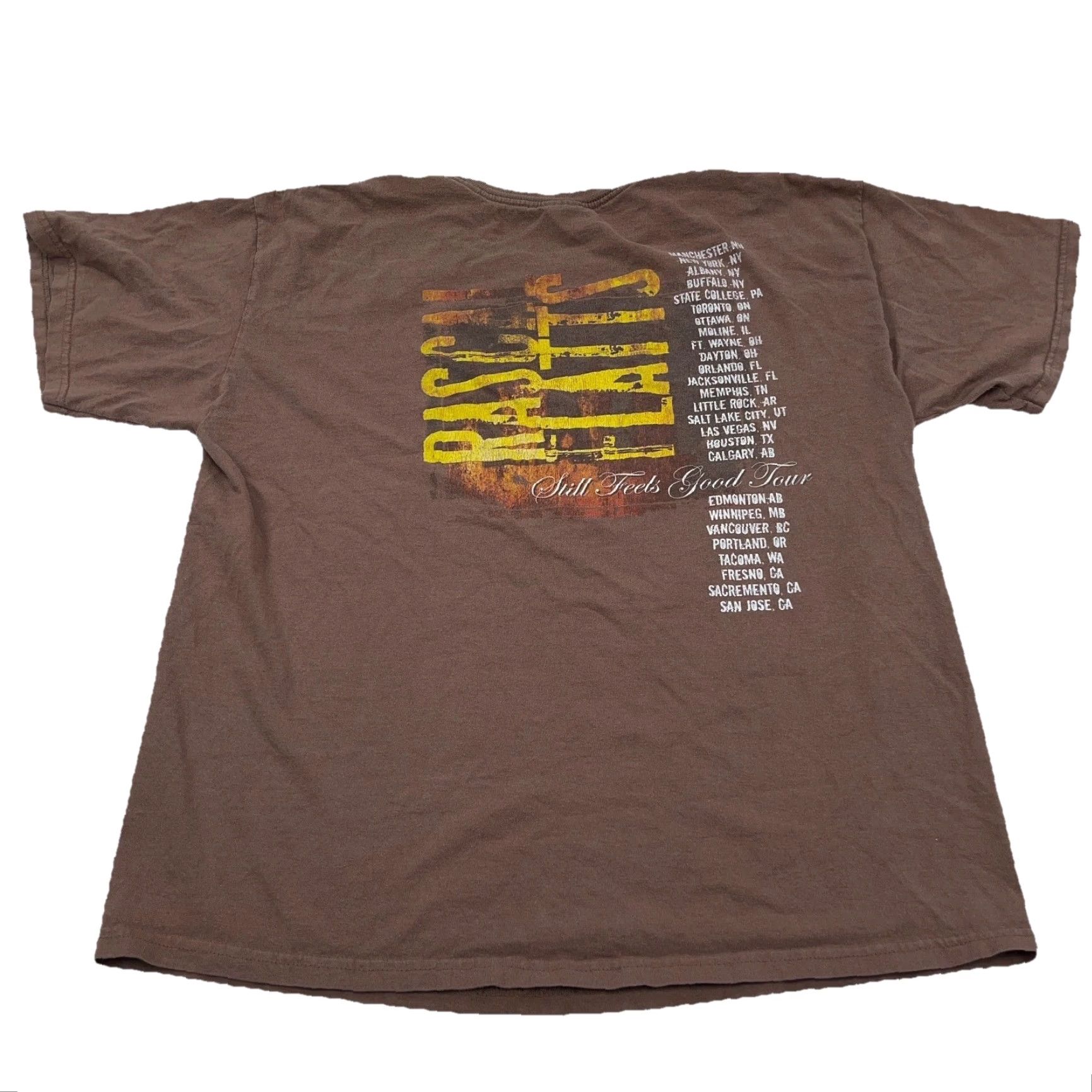 Gildan VINTAGE Rascal Flatts Shirt Men XL Brown Tee Concert Country Music Y2K Adult Size US XL / EU 56 / 4 - 2 Thumbnail