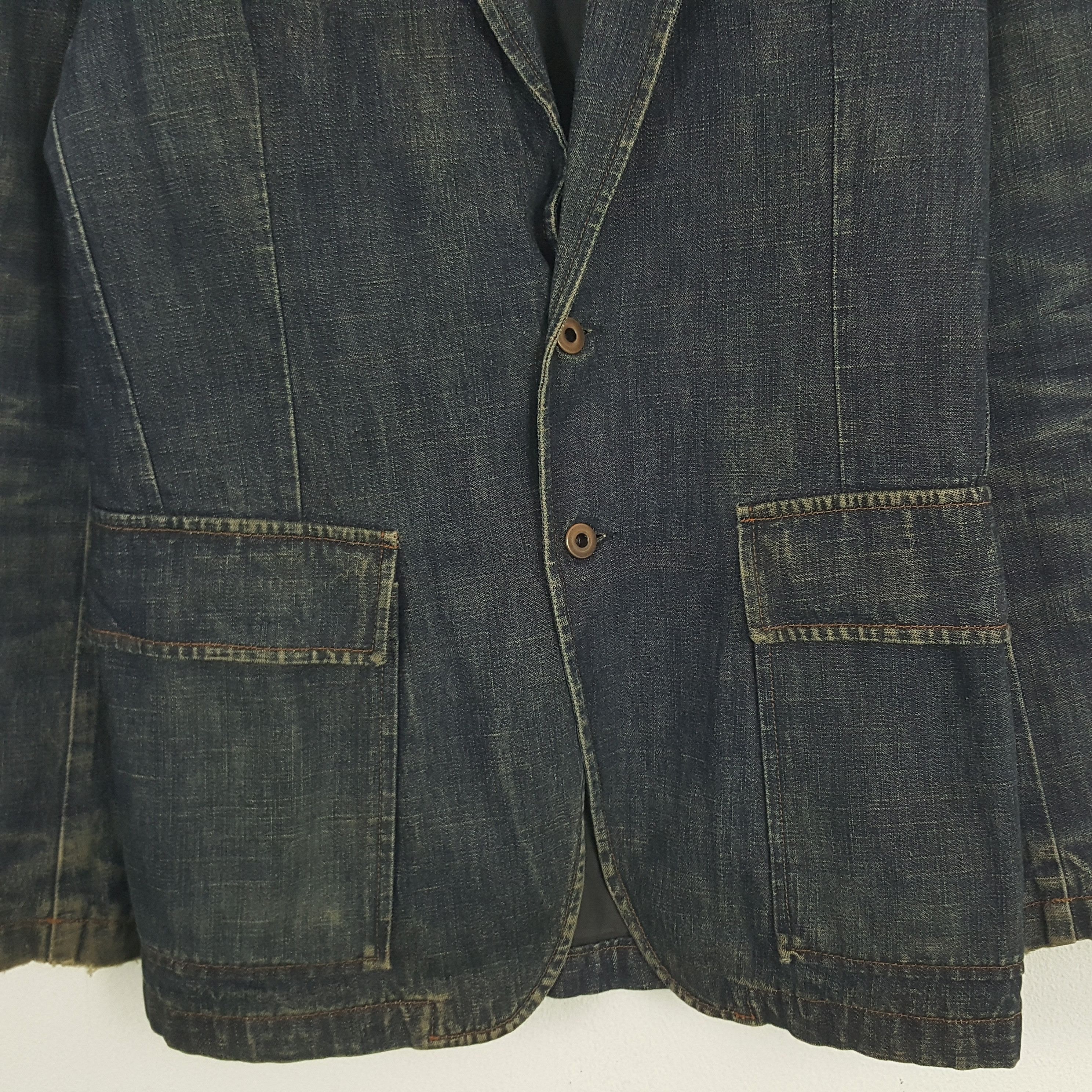 Miu Miu × Vintage Vintage Miu Miu Denim Button Blazer Jacket Size US S / EU 44-46 / 1 - 2 Thumbnail
