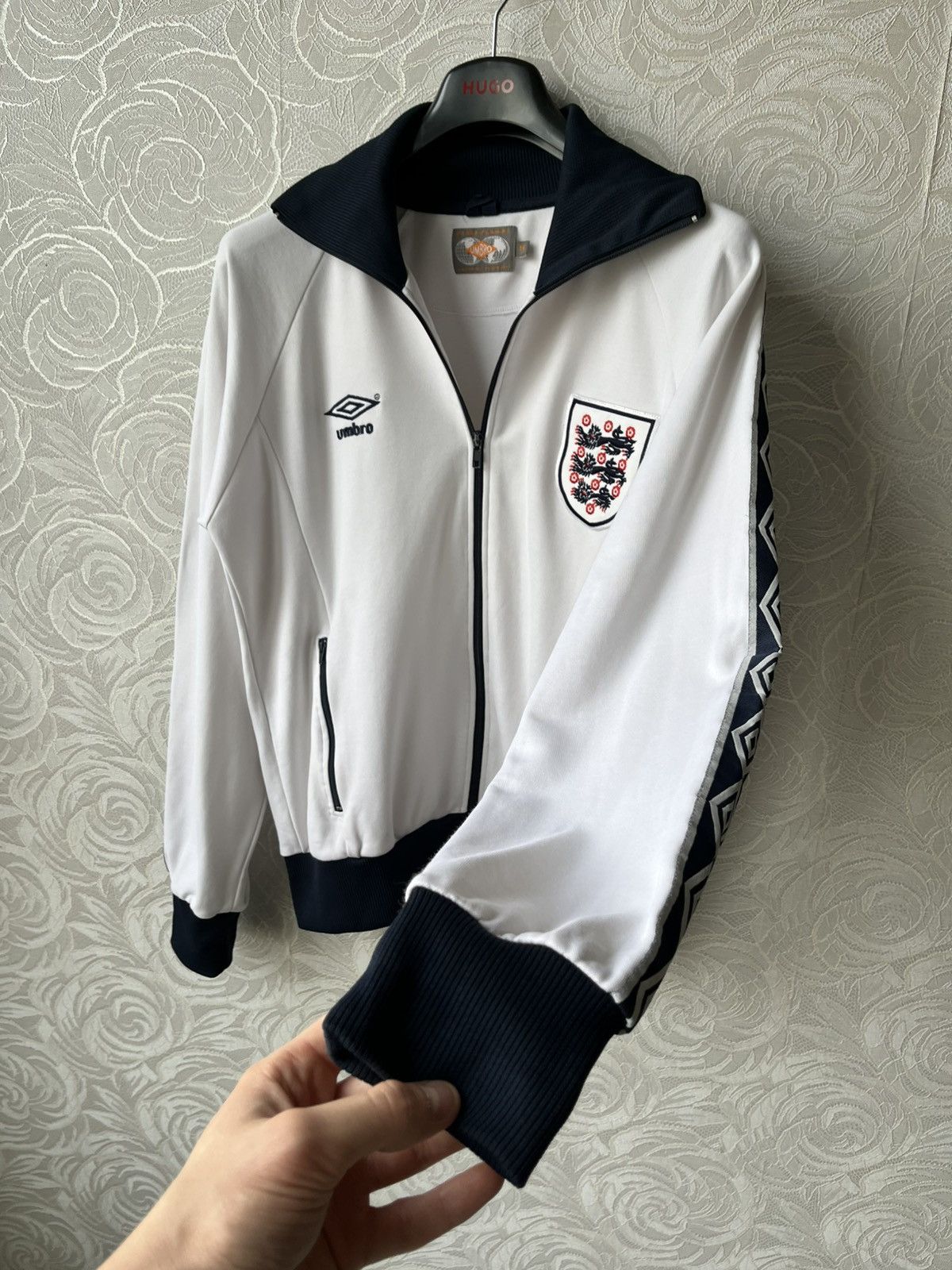 Umbro Umbro England 90s Track Jacket Vintage Football Soccer Retro Size US L / EU 52-54 / 3 - 3 Thumbnail
