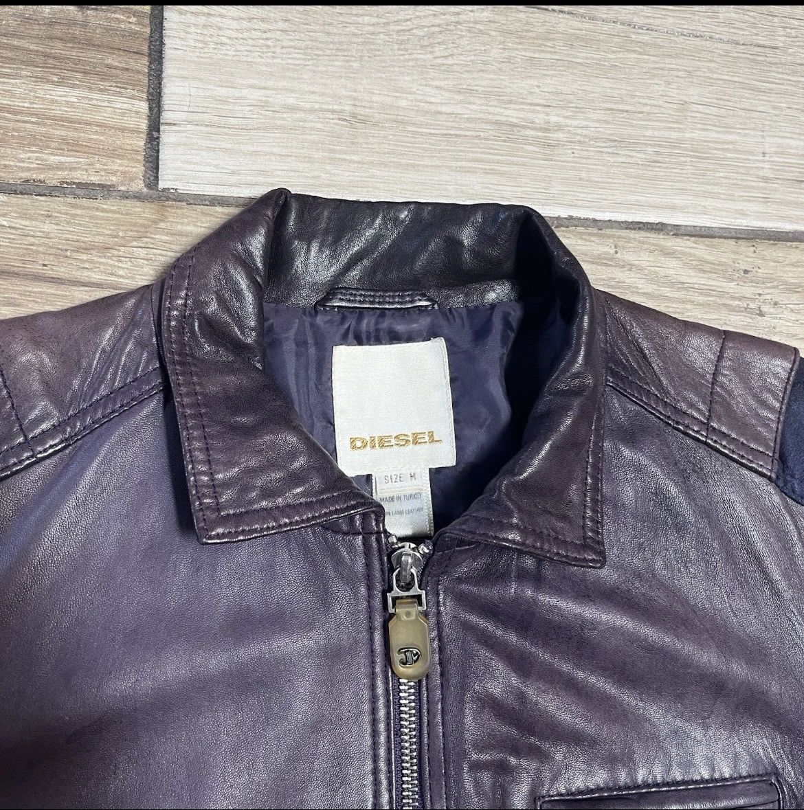 Diesel Vintage Diesel Leather Jacket Womens Medium Bomber Biker Zip Size M / US 6-8 / IT 42-44 - 5 Thumbnail