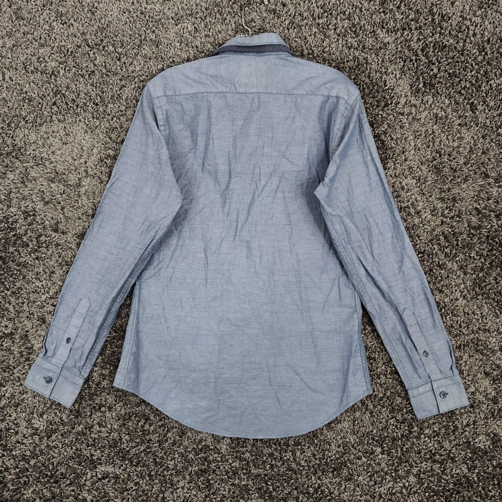 Zara Zara Man Slim Button-Up Long Sleeve Shirt Blue M Mens Size US M / EU 48-50 / 2 - 5 Thumbnail