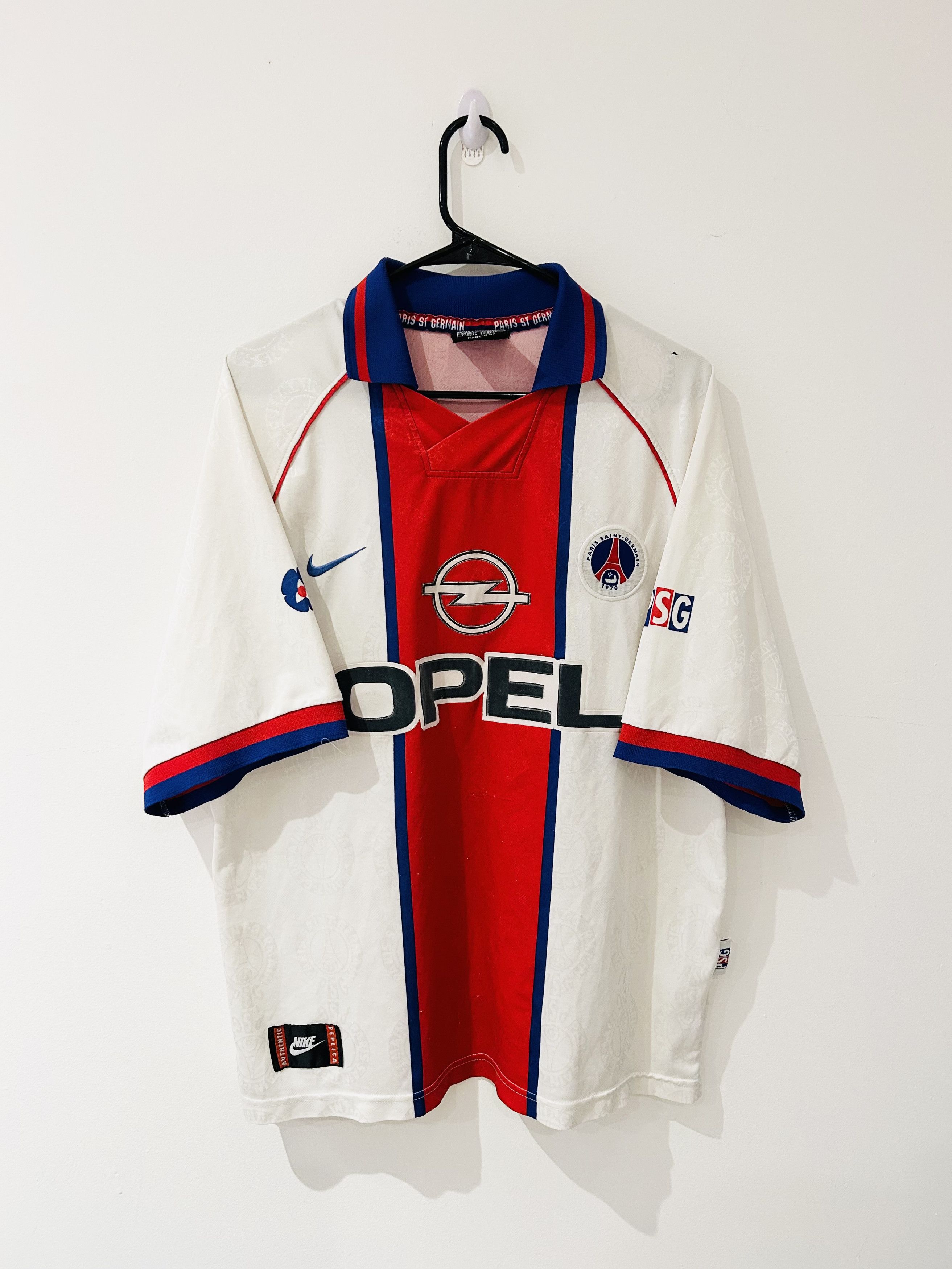 Nike psg 1996/97 away Size US XL / EU 56 / 4 - 1 Thumbnail