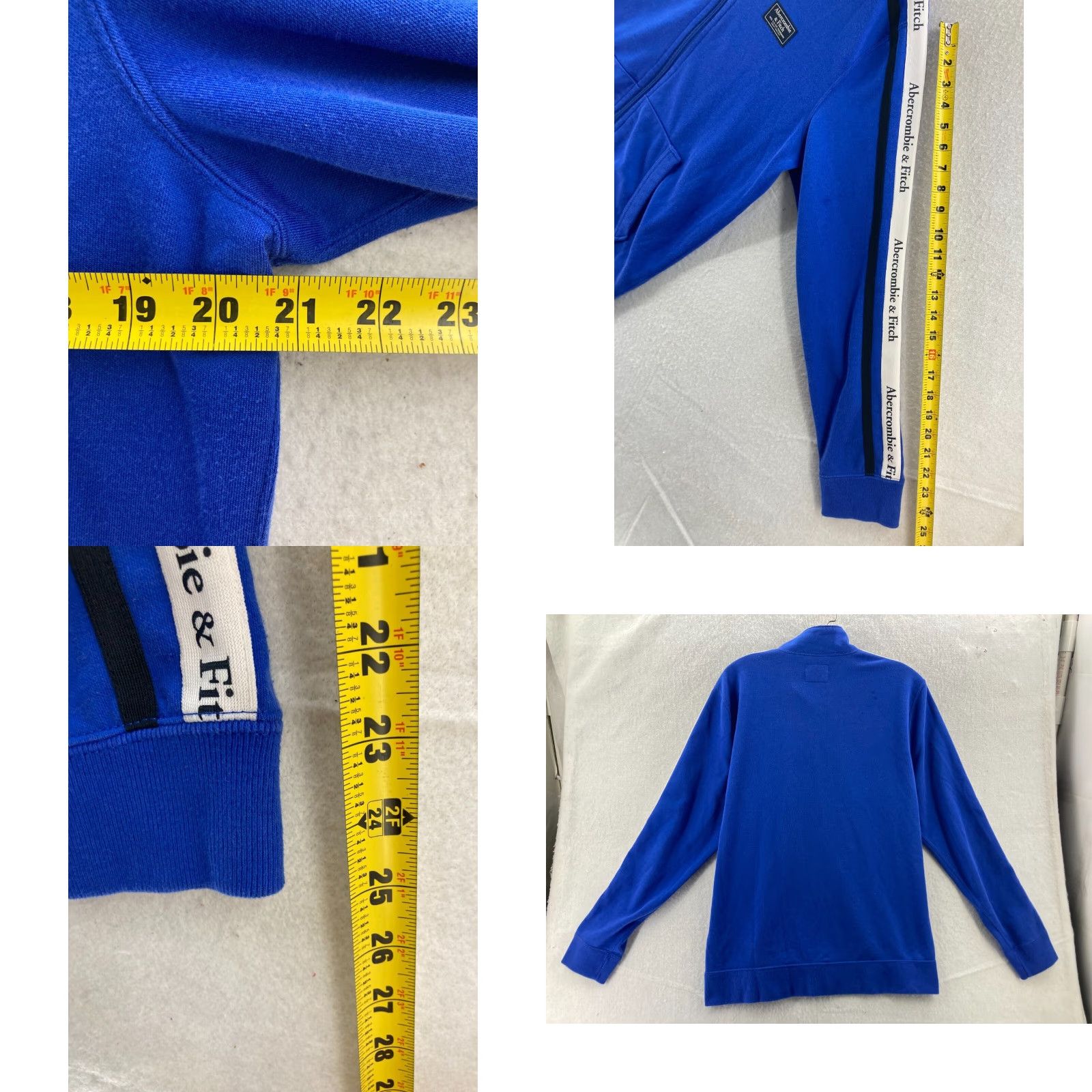 Abercrombie & Fitch Abercrombie & Fitch Jacket Mens Large Blue Full Zip Bomber Fleece Pockets Zip Size US L / EU 52-54 / 3 - 8 Thumbnail