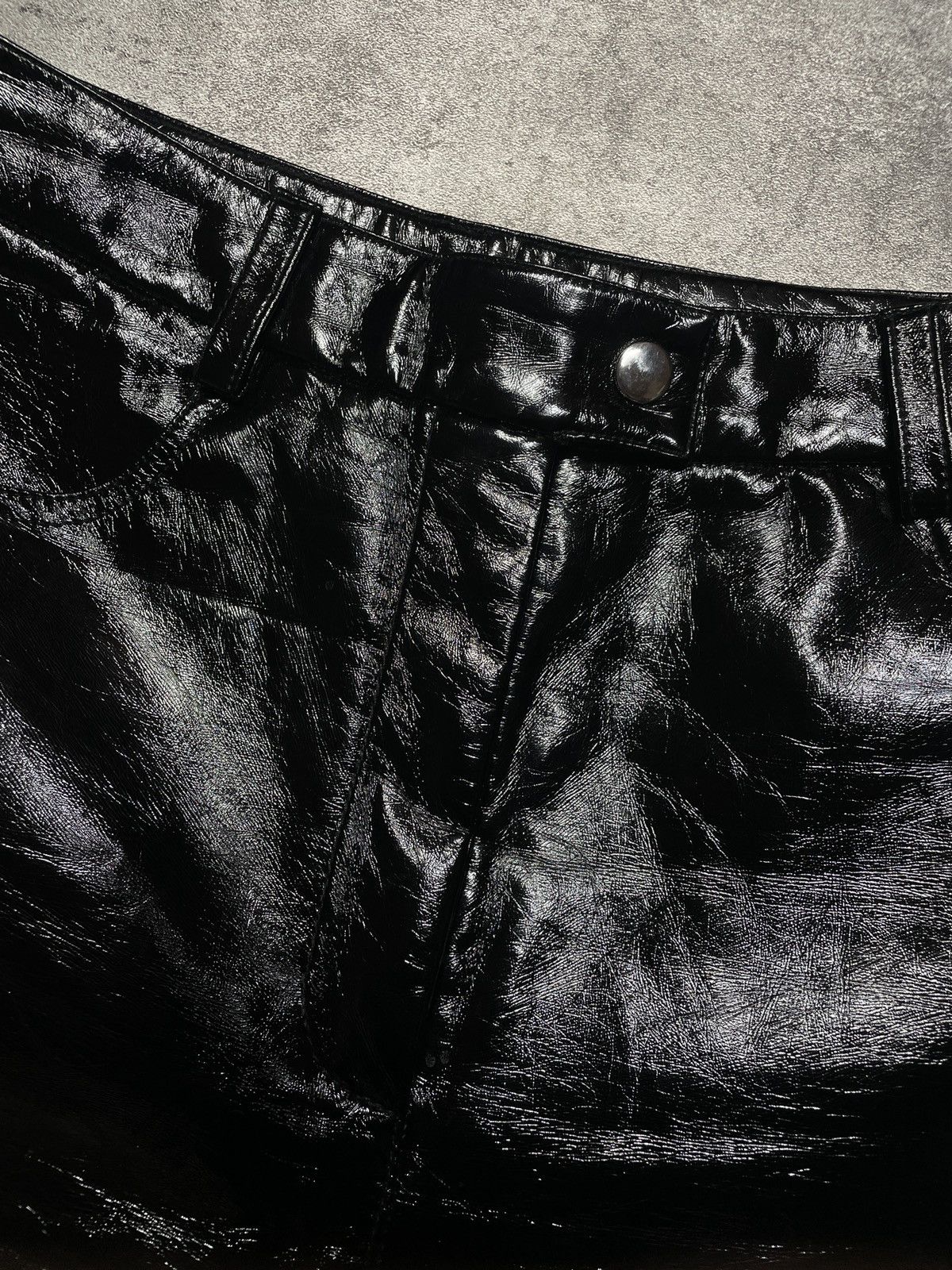 Vintage Viscose🔥Hype Streetwear Pants Eco Leather Opium Goth Size 27" / US 4 / IT 40 - 5 Thumbnail