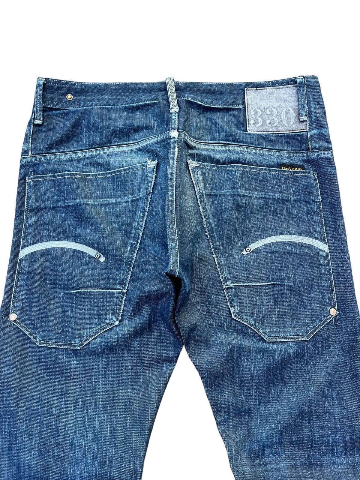 G-Star × Hypebeast Vintage G Star Raw 3301 Blade Navy Washed Buttonfly Jeans Size US 32 / EU 48 - 4 Thumbnail