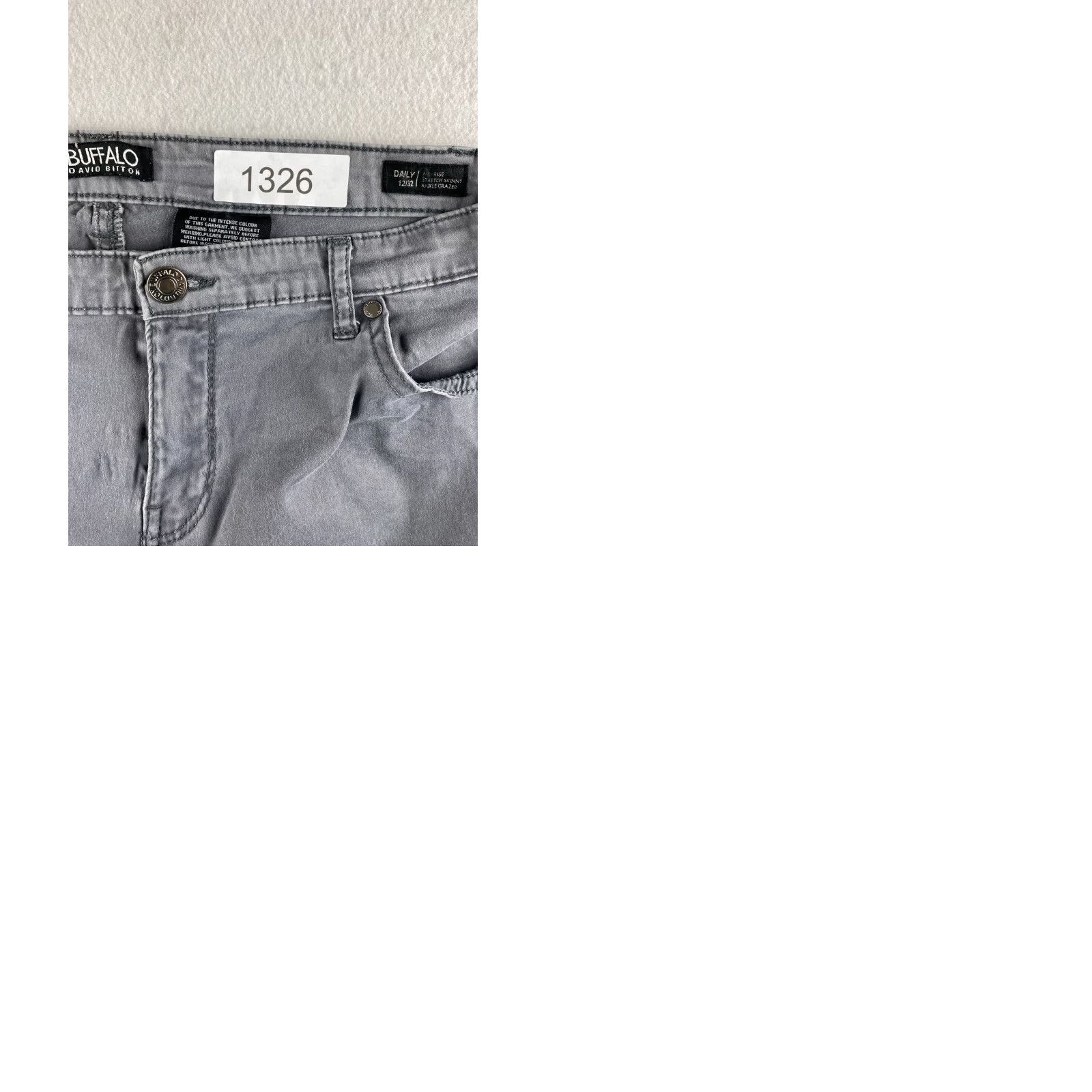 Buffalo David Bitton Buffalo by David Bitton Pants Womens 12 / 32 Gray Daily Ankle Grazer Stretch Skinny Casual Modern 90s Mens Womens Boys Girls Size 34" / US 12 / IT 48 - 9 Thumbnail
