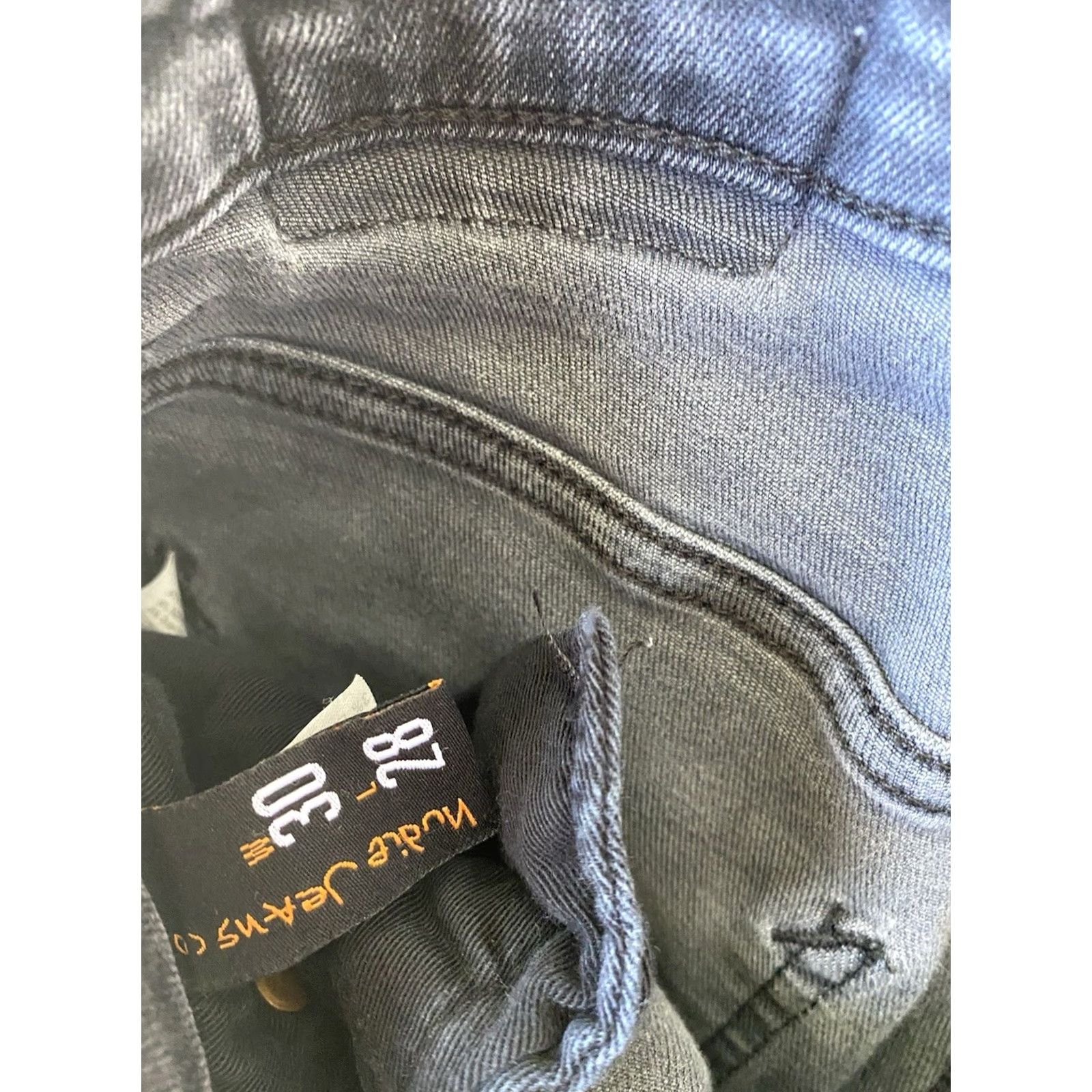 Nudie Jeans Nudie Jeans Co. Hightop Tilde Skinny Jeans Women’s 30x28 Black Dark Wash Denim Slim Regular Women Size 30" / US 8 / IT 44 - 3 Thumbnail