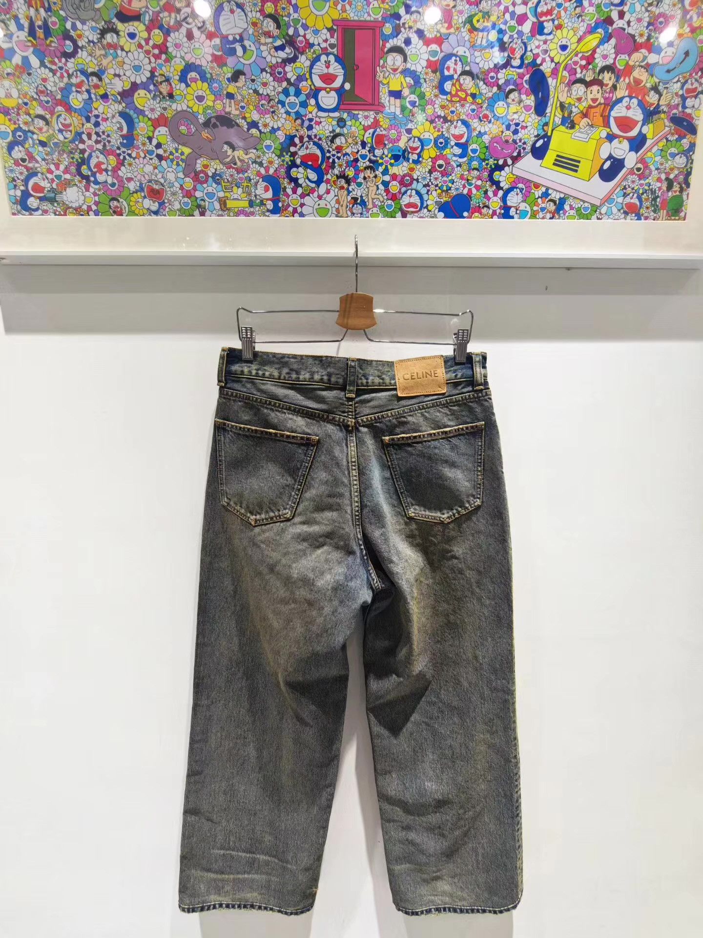 Celine Celine Washed Distressed Straight Jeans Q15 Size US 34 / EU 50 - 3 Thumbnail