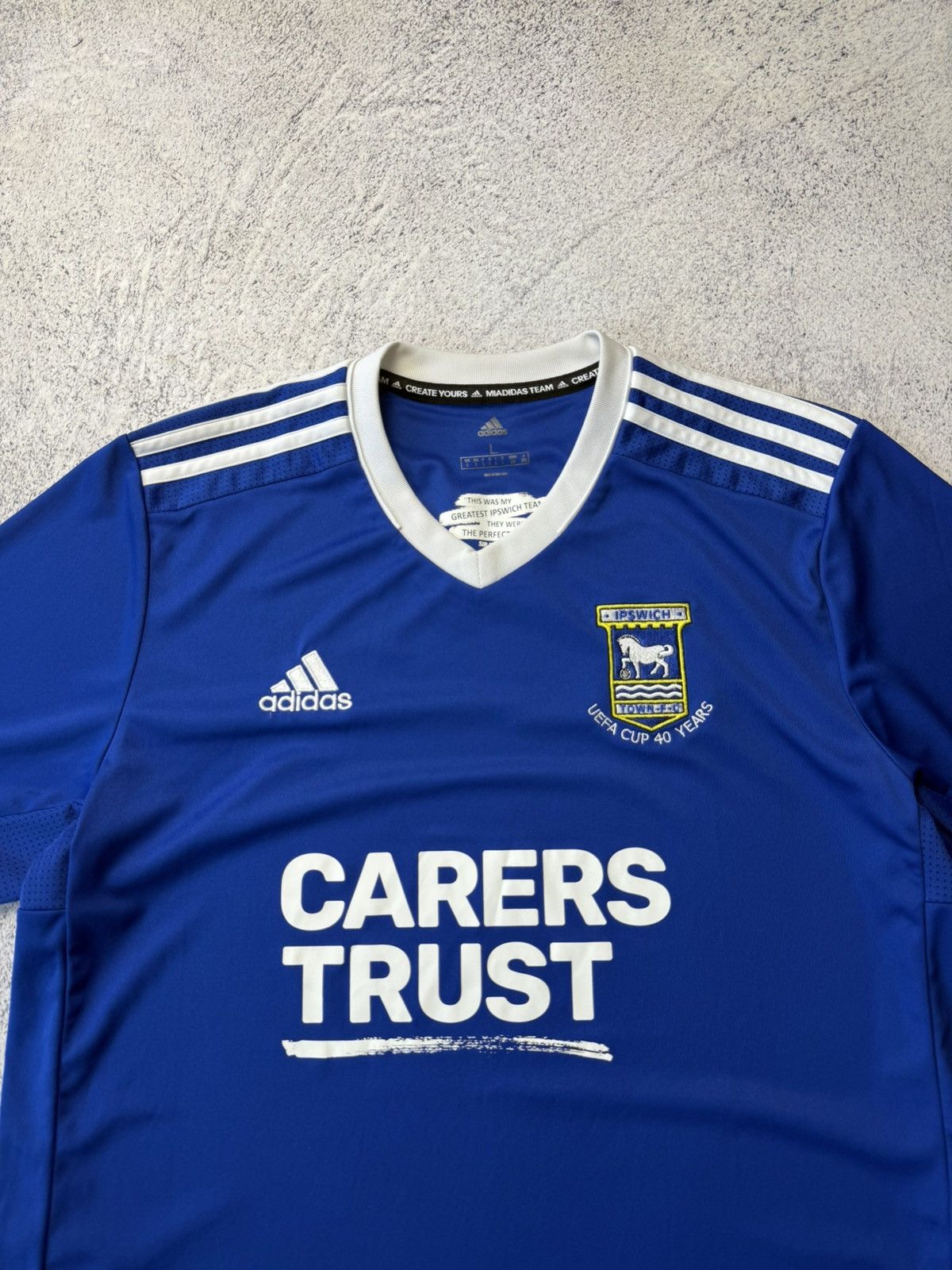 Adidas × Vintage Original IPSWICH TOWN 2020/21 Home Football Shirt Adidas Size US L / EU 52-54 / 3 - 6 Thumbnail