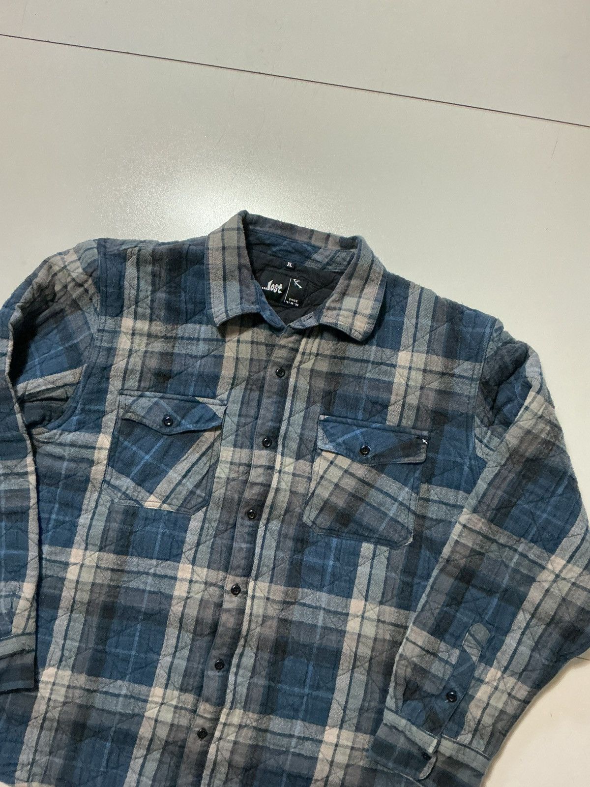 Lost Enterprises Lost Enterprises Plaid Quilted Flannel Shacket Shirt Jacket Size US XL / EU 56 / 4 - 5 Thumbnail