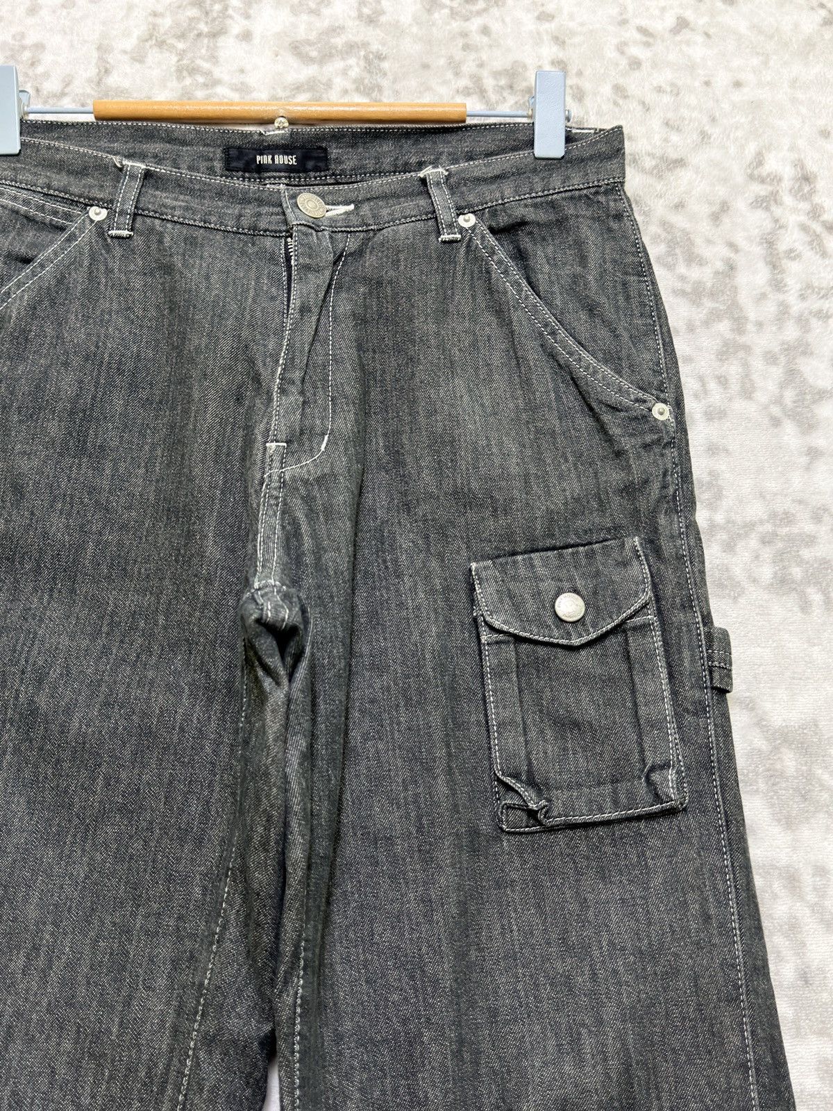 Pink House Pink House Bear Patch Black Denim Carpenter Pants Size US 29 - 5 Thumbnail
