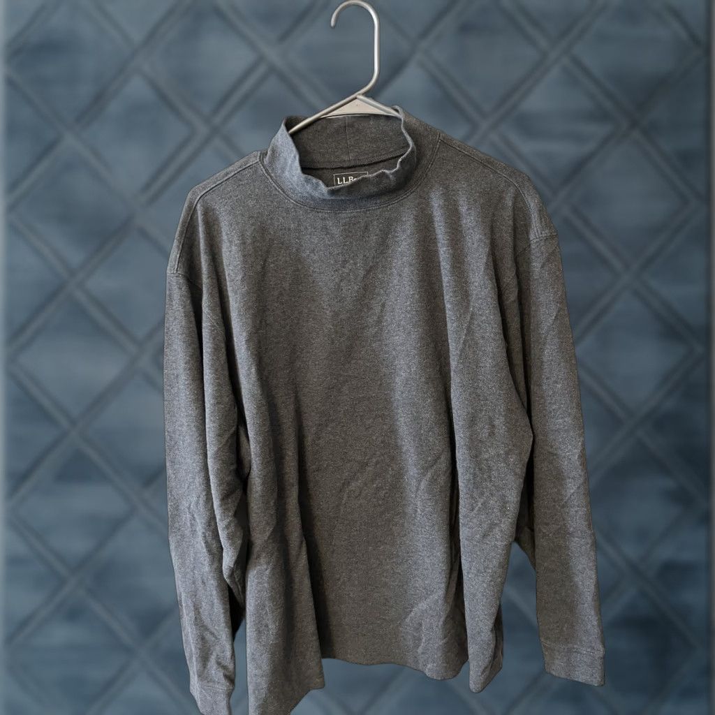 Vintage LL Bean Shirt Mens XL Turtleneck Gray Long Sleeve Classic Fit Button-Up Size US XL / EU 56 / 4 - 1 Thumbnail