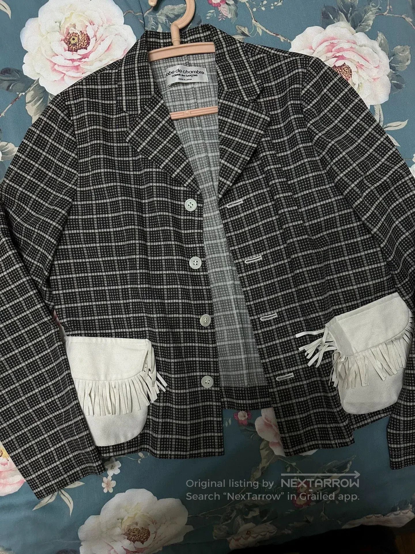 Comme des Garcons Comme des Garçons Checkered Fringed Blazer. Size S / US 4 / IT 40 - 2 Thumbnail