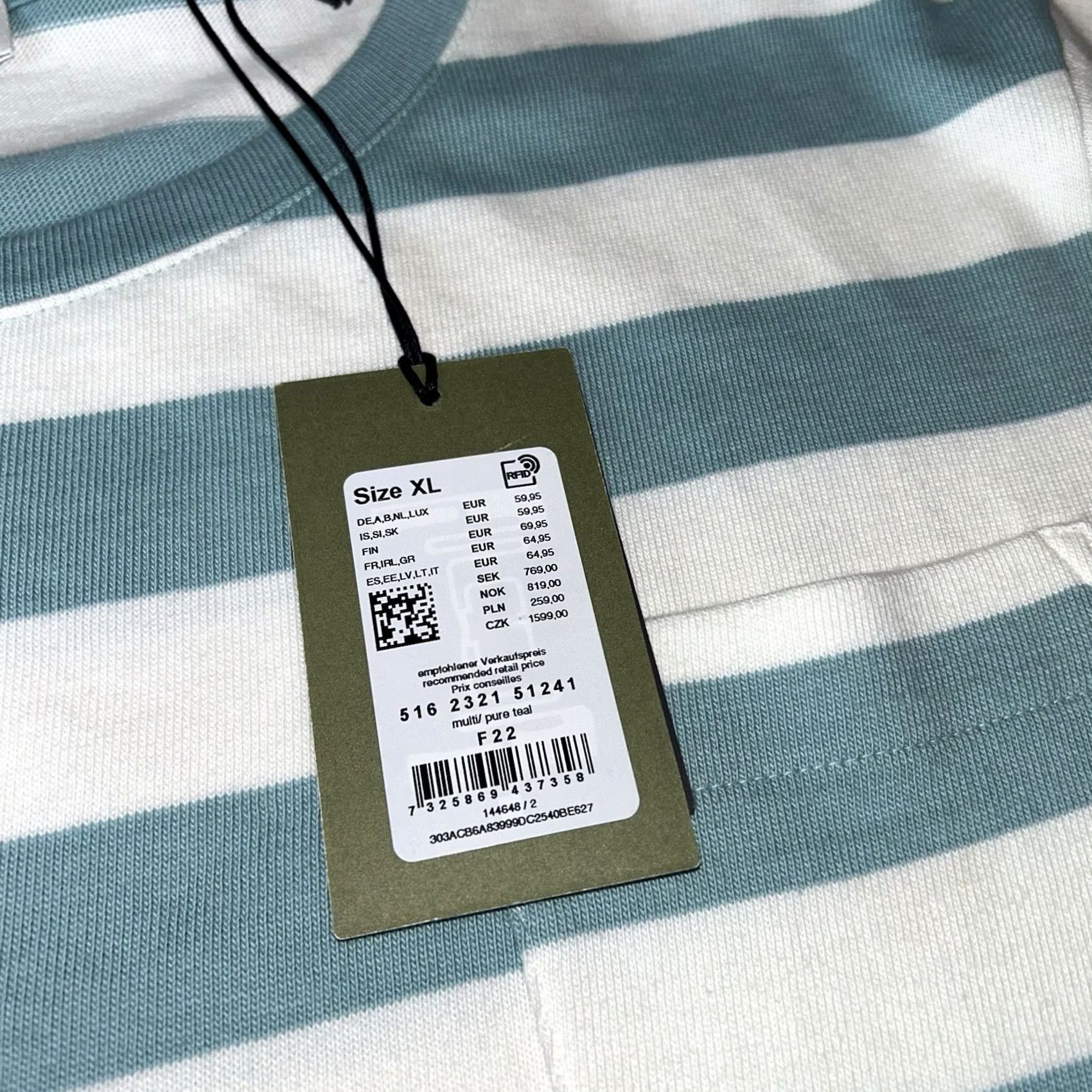 Marc O'Polo Marc O’Polo Jersey Pocket T-Shirt Pure Teal Short Sleeve Women’s XL Size XL / US 12-14 / IT 48-50 - 3 Thumbnail