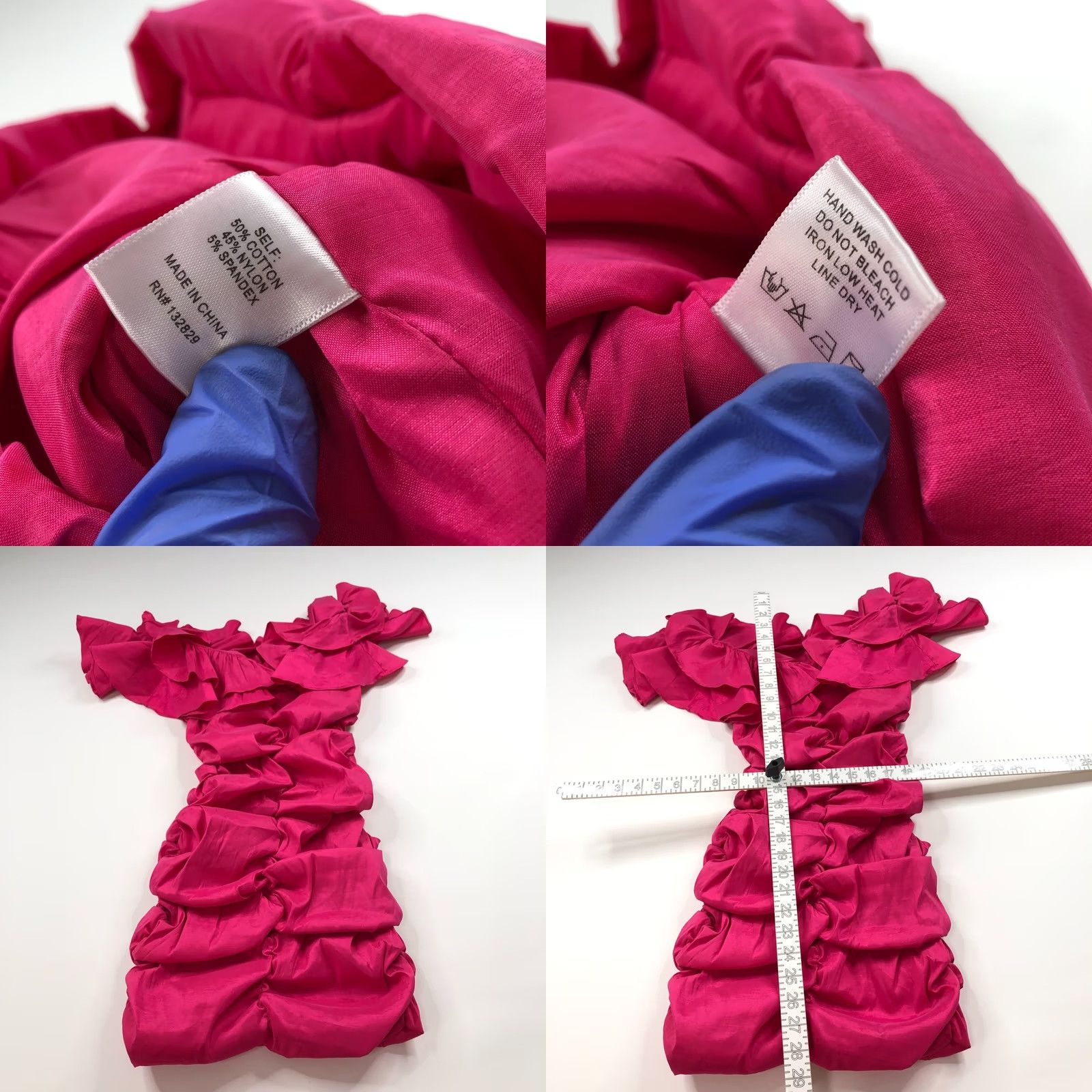 Vintage Lovers + Friends Nikolina Ruched Mini Above Knee Dress Pink Shirt? Size S / US 4 / IT 40 - 8 Thumbnail