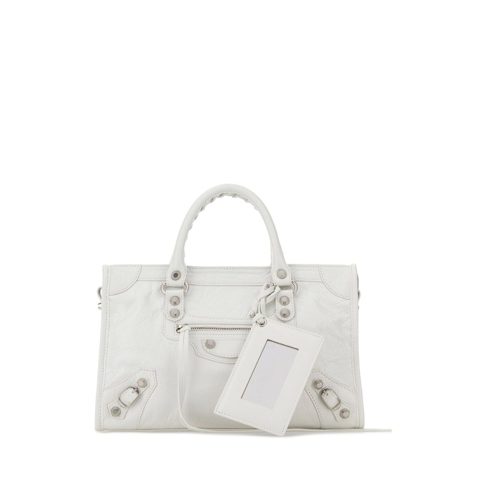 Balenciaga $2590 Le City Small Optic White Bag New & Authent, Women's