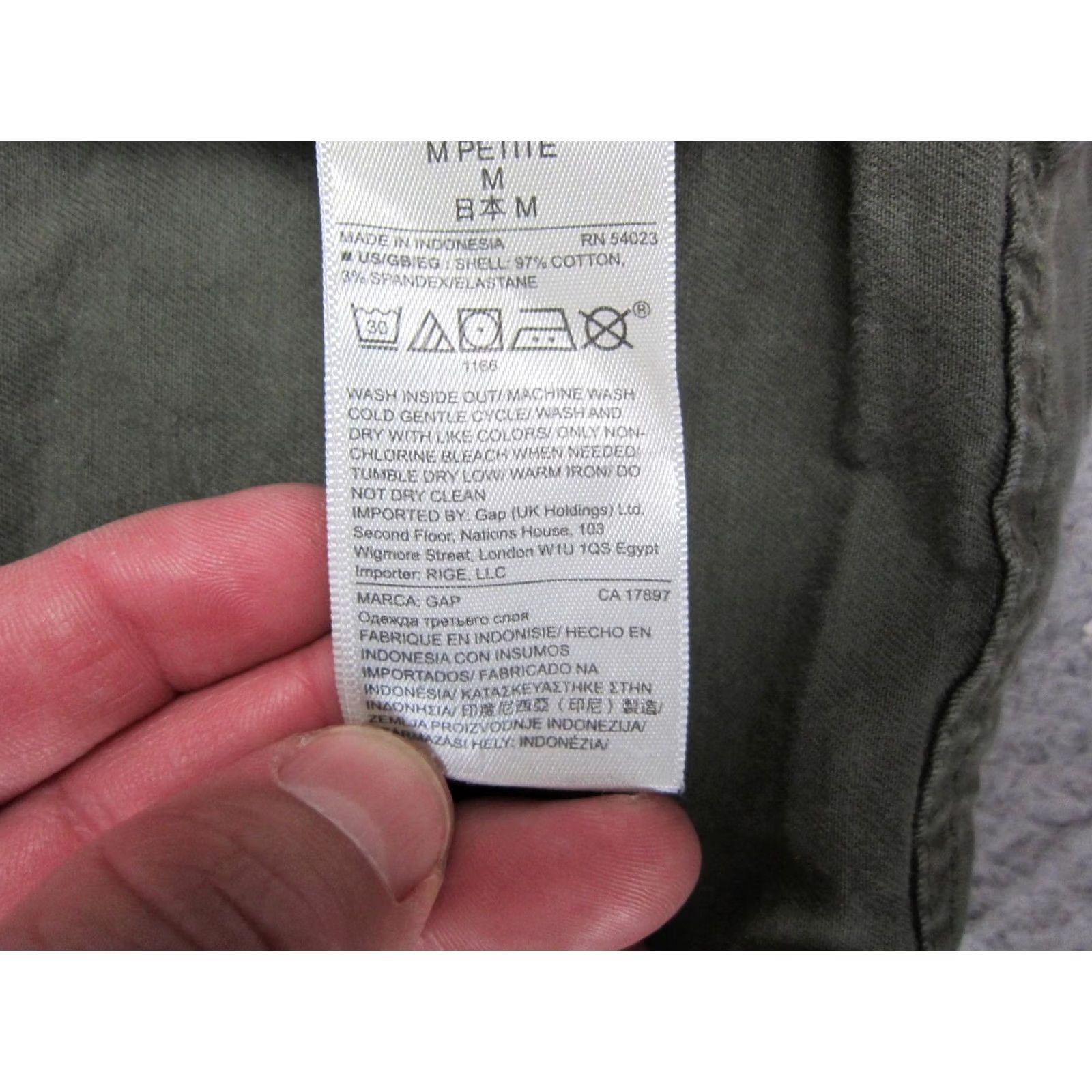 Gap GAP Jacket Womens Petite MP Green Utility Military Moto Canvas Field Size M / US 6-8 / IT 42-44 - 7 Thumbnail