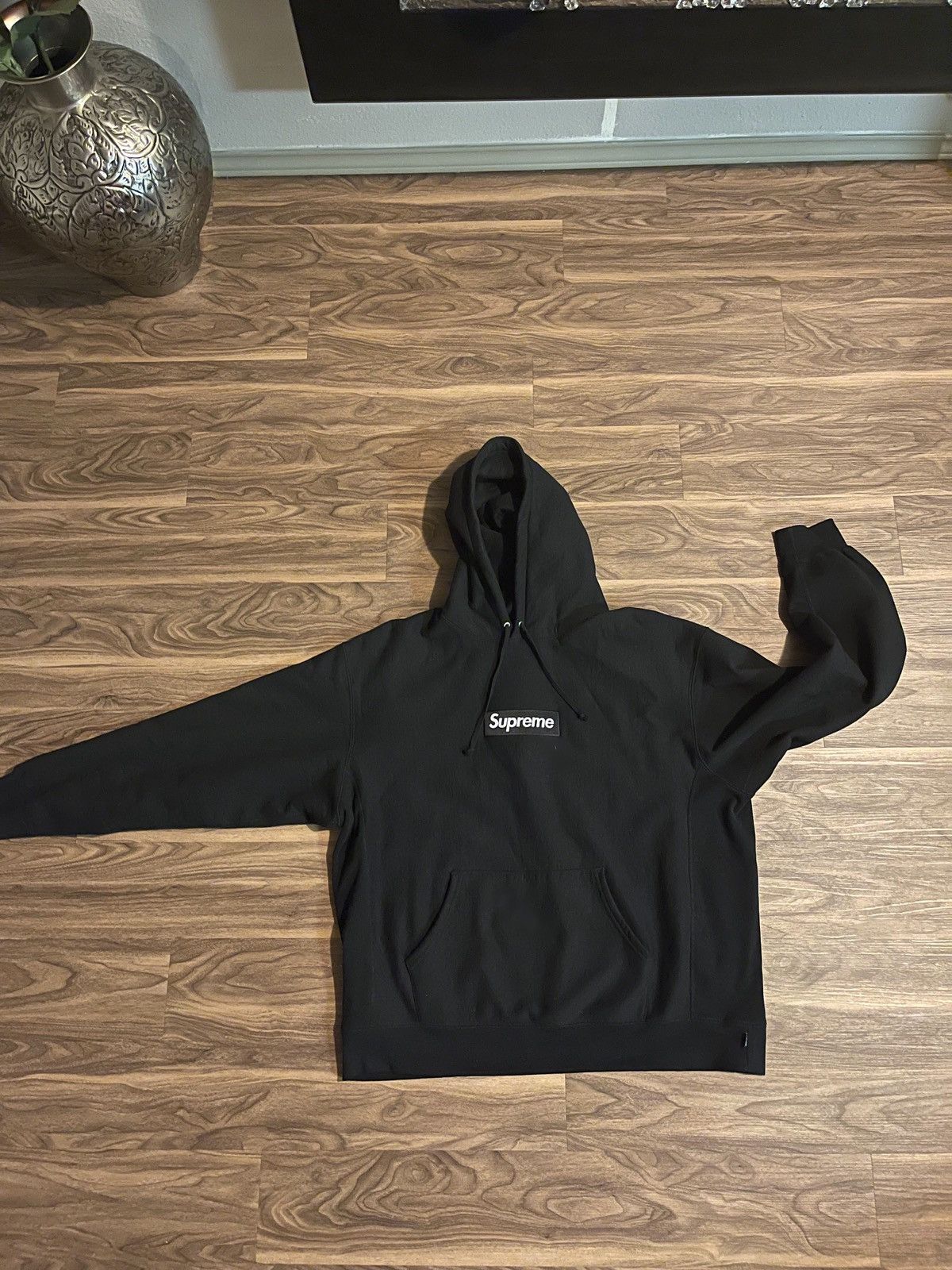 Supreme SUPREME BOX LOGO HOODED SWEATSHIRT “BLACK” | Grailed