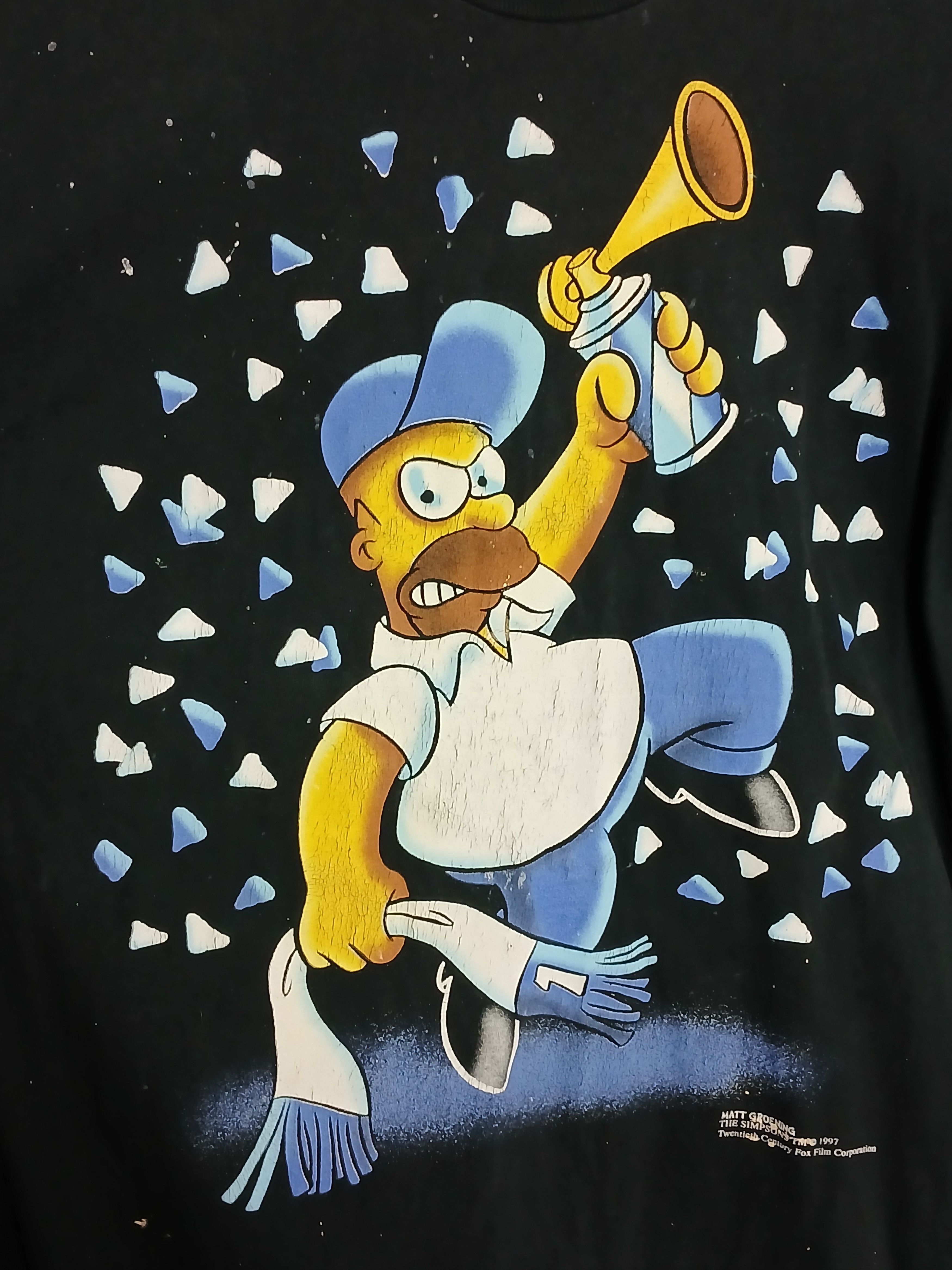 Cartoon Network × The Simpsons × Vintage Vintage The Simpsons Homer Simpson Single Stitch T-Shirt Size US L / EU 52-54 / 3 - 3 Thumbnail