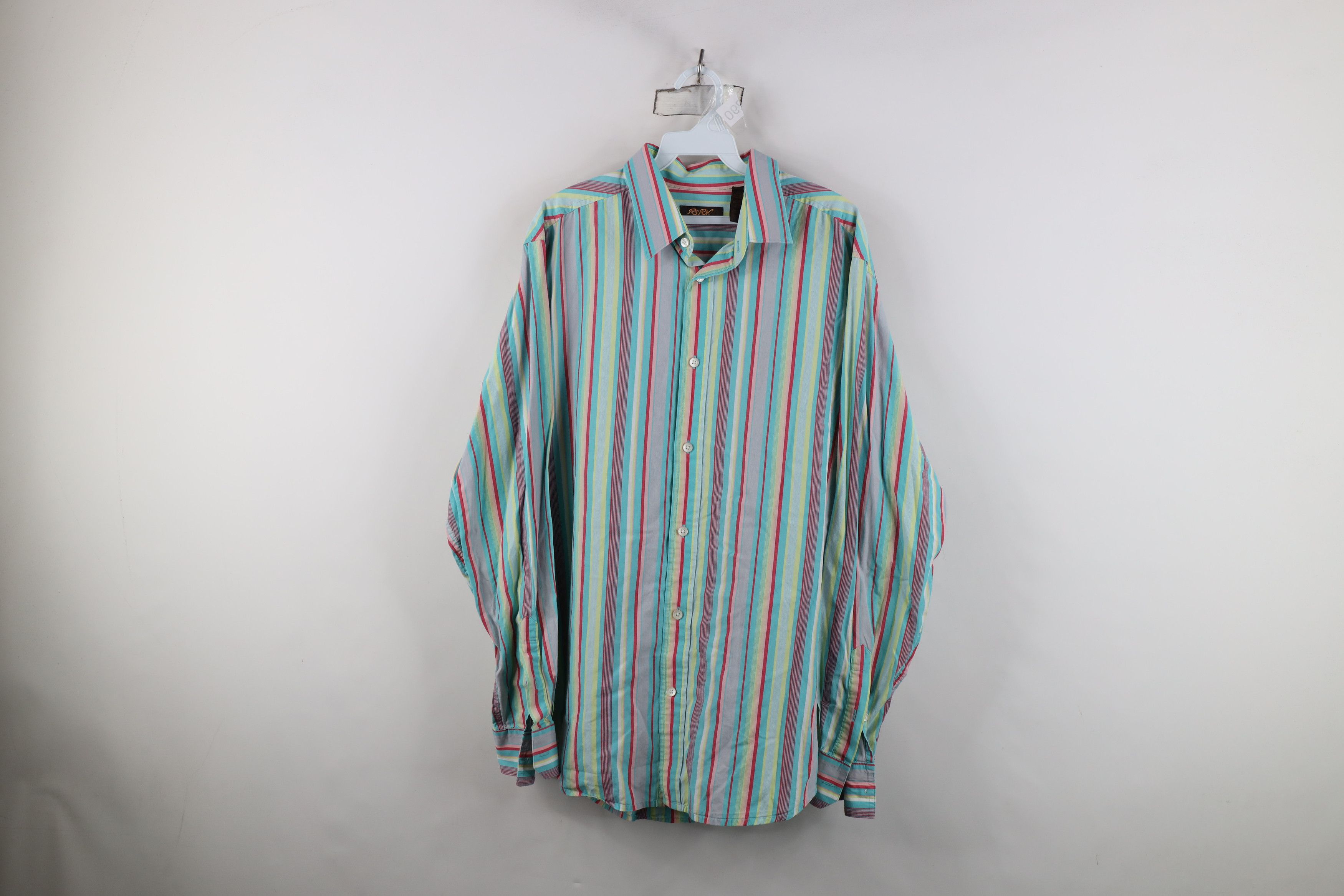 Vintage Vintage 90s Y2K Streetwear Striped Collared Button Shirt Size US XL / EU 56 / 4 - 1 Thumbnail
