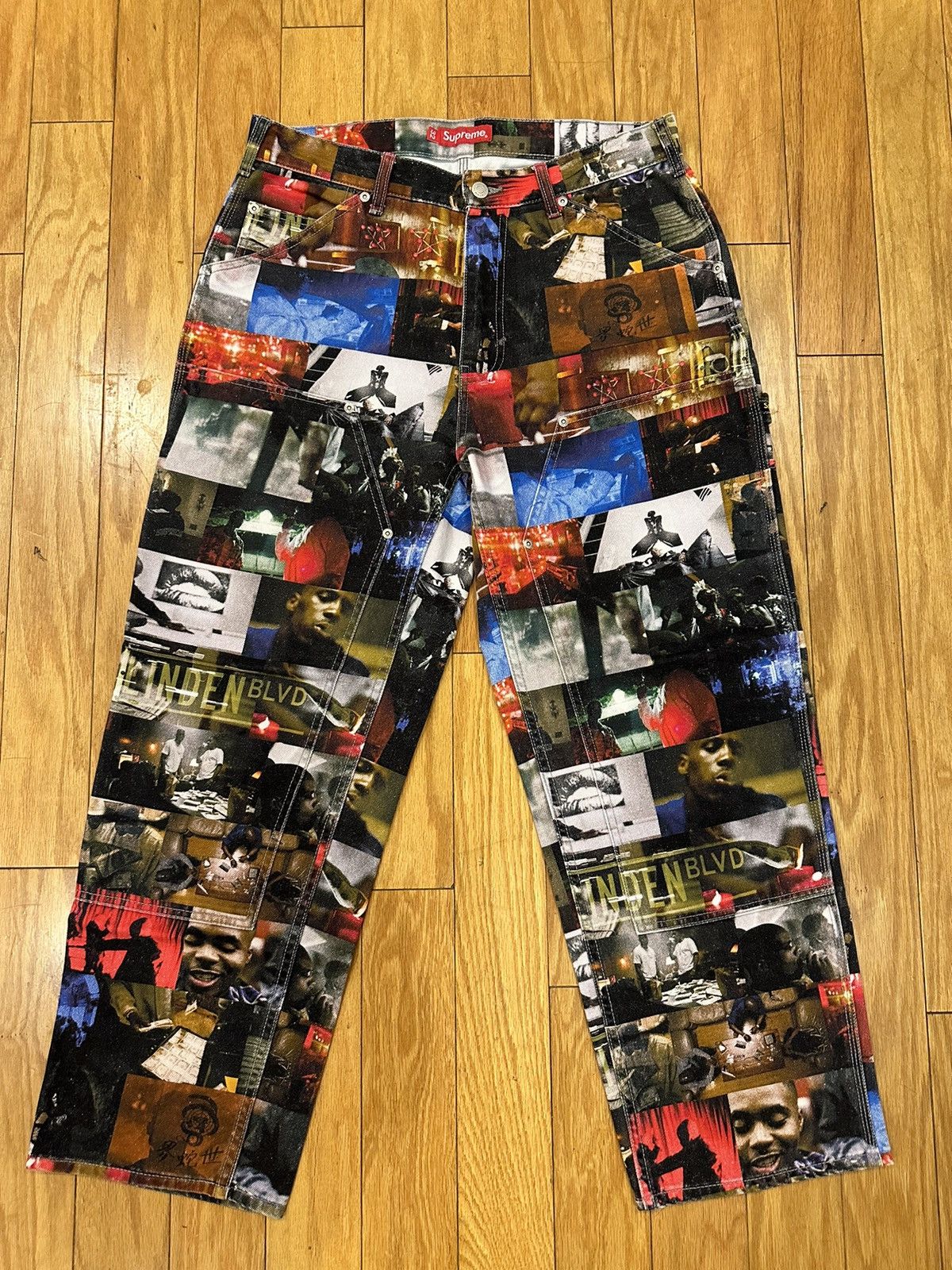 Supreme Supreme Nas & DMX Collage Double Knee Denim Painter Pant 