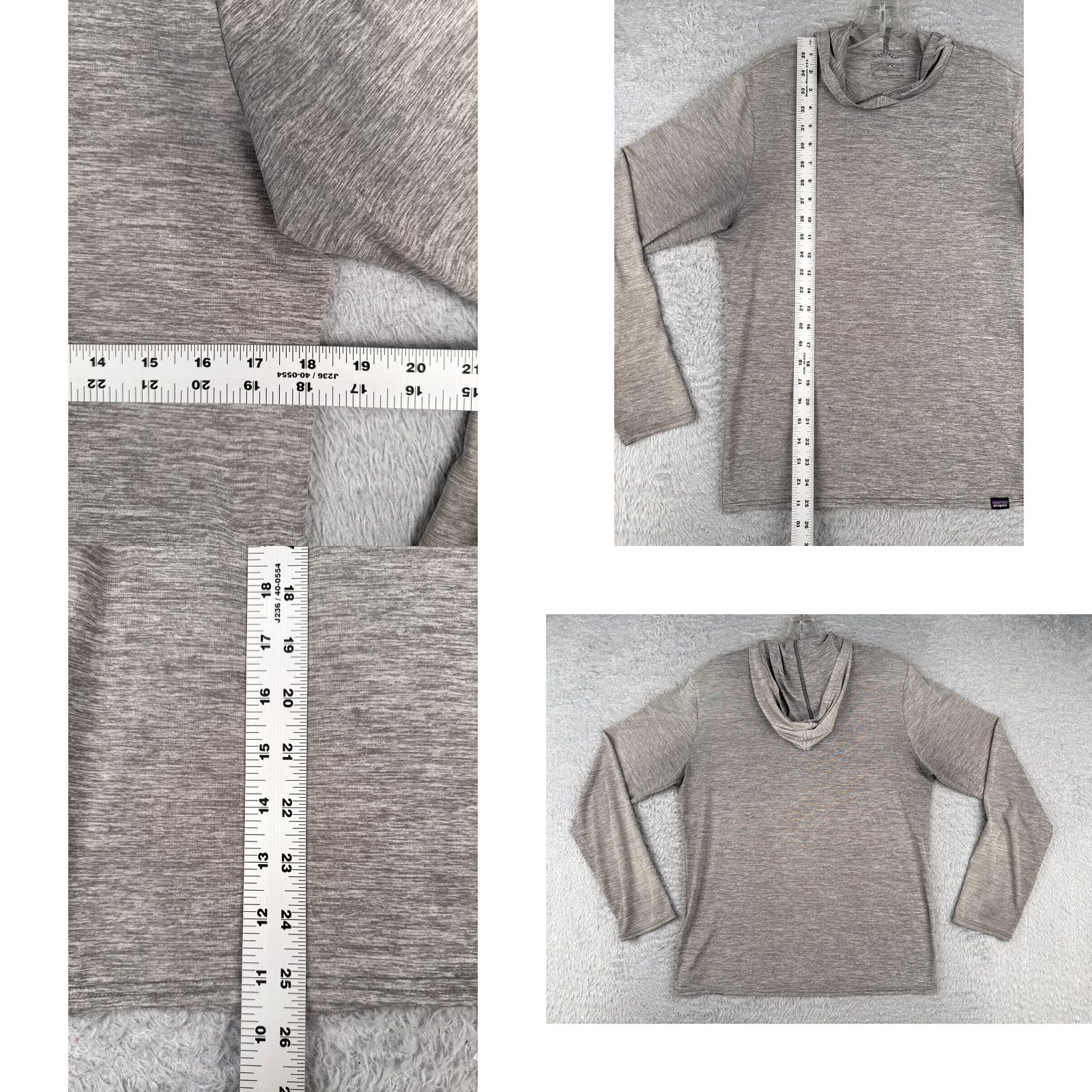 Patagonia Patagonia Hoodie Women Small Gray Pullover Polyester Logo Sweatshirt Hooded Lightweight Activewear Size S / US 4 / IT 40 - 8 Thumbnail