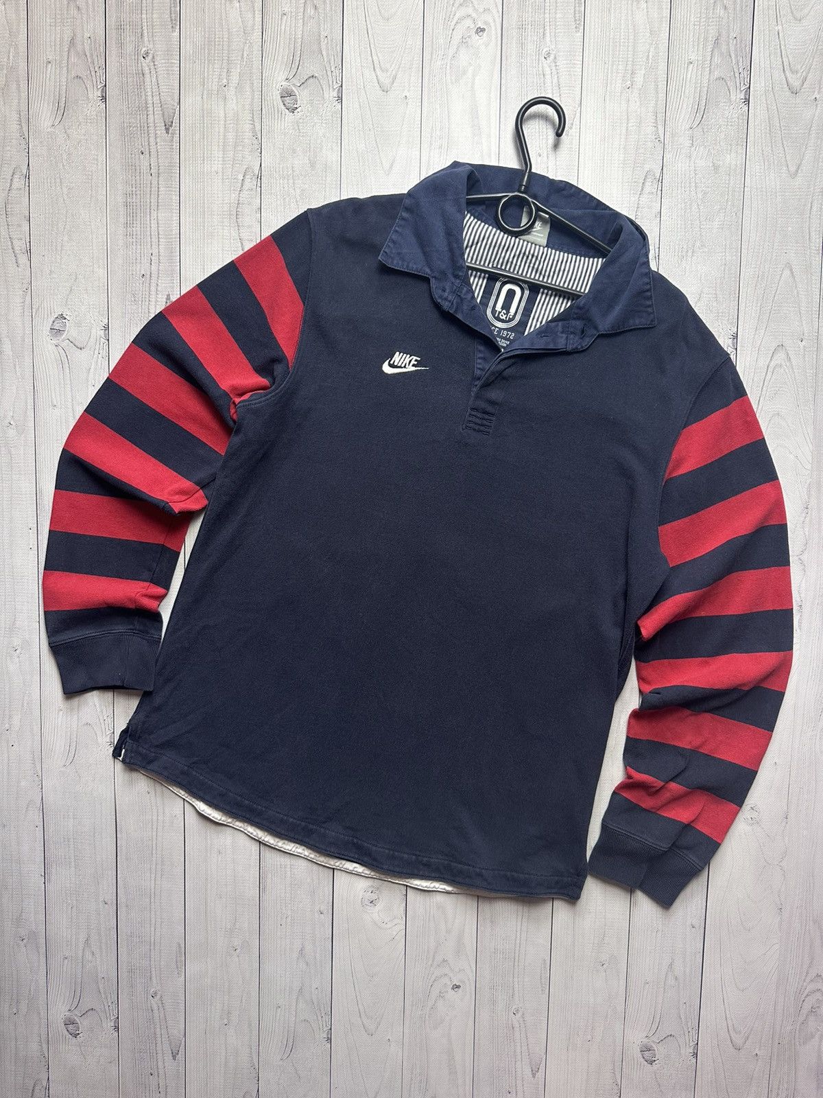 Nike × Vintage Vintage Nike Rugby jersey size L striped Oregon Size US L / EU 52-54 / 3 - 1 Thumbnail