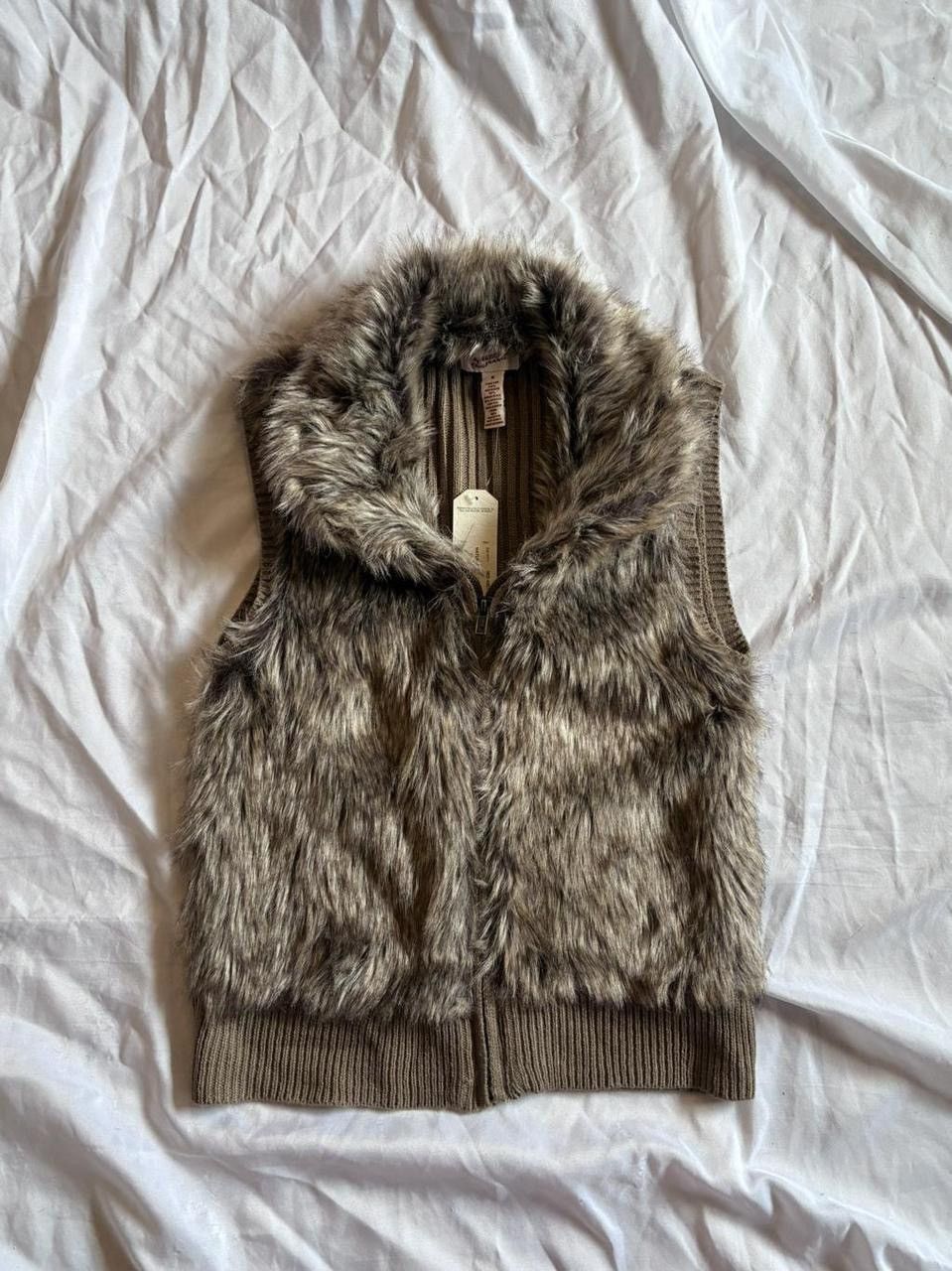 Arizona Jean Co. Arizona Jeans Co Faux Fur Ribbed Knit Zippered Vest Size M / US 6-8 / IT 42-44 - 2 Thumbnail