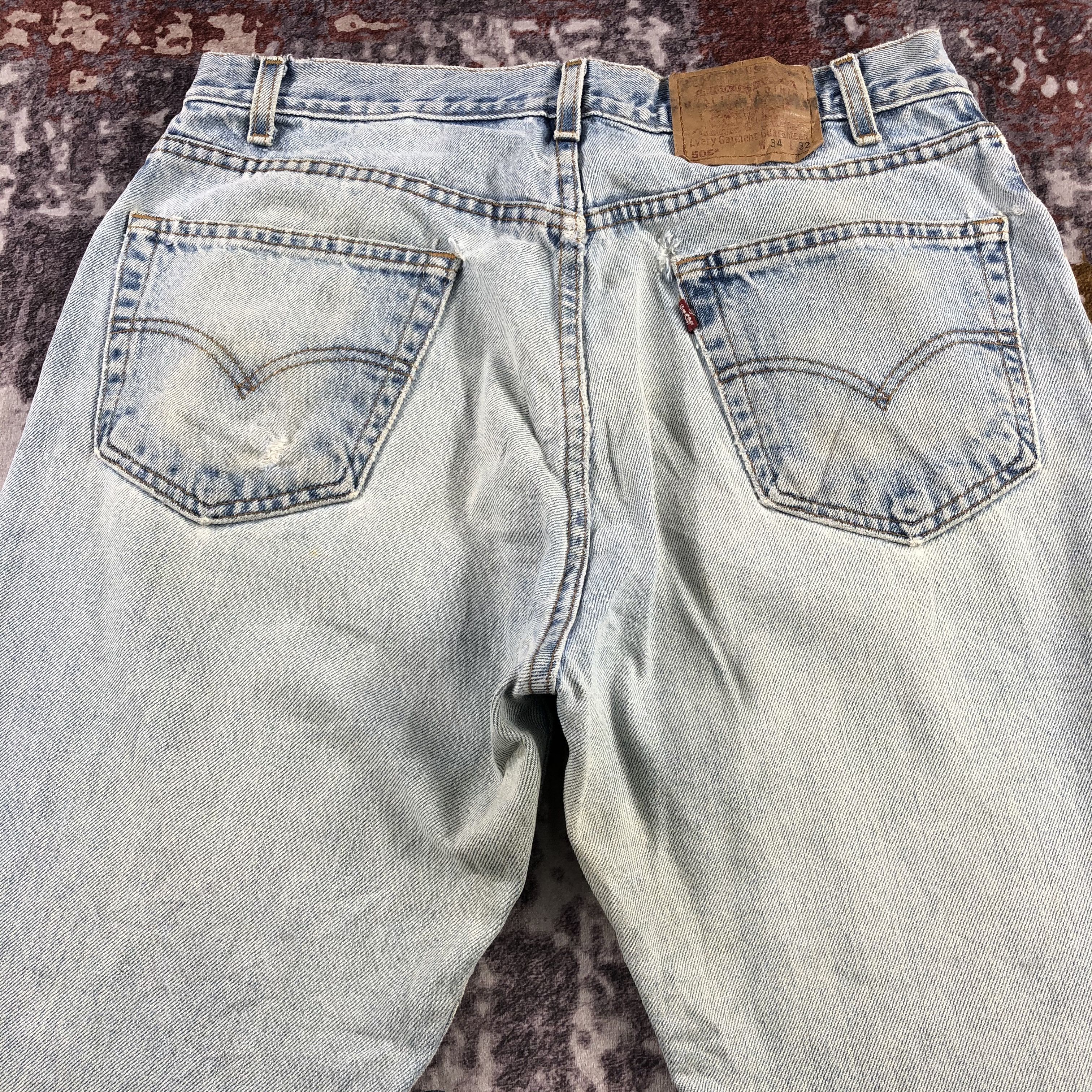 Levi's × Vintage Vintage 90s Light Wash Levis 505 Jeans-JM2840 Size US 33 - 5 Thumbnail