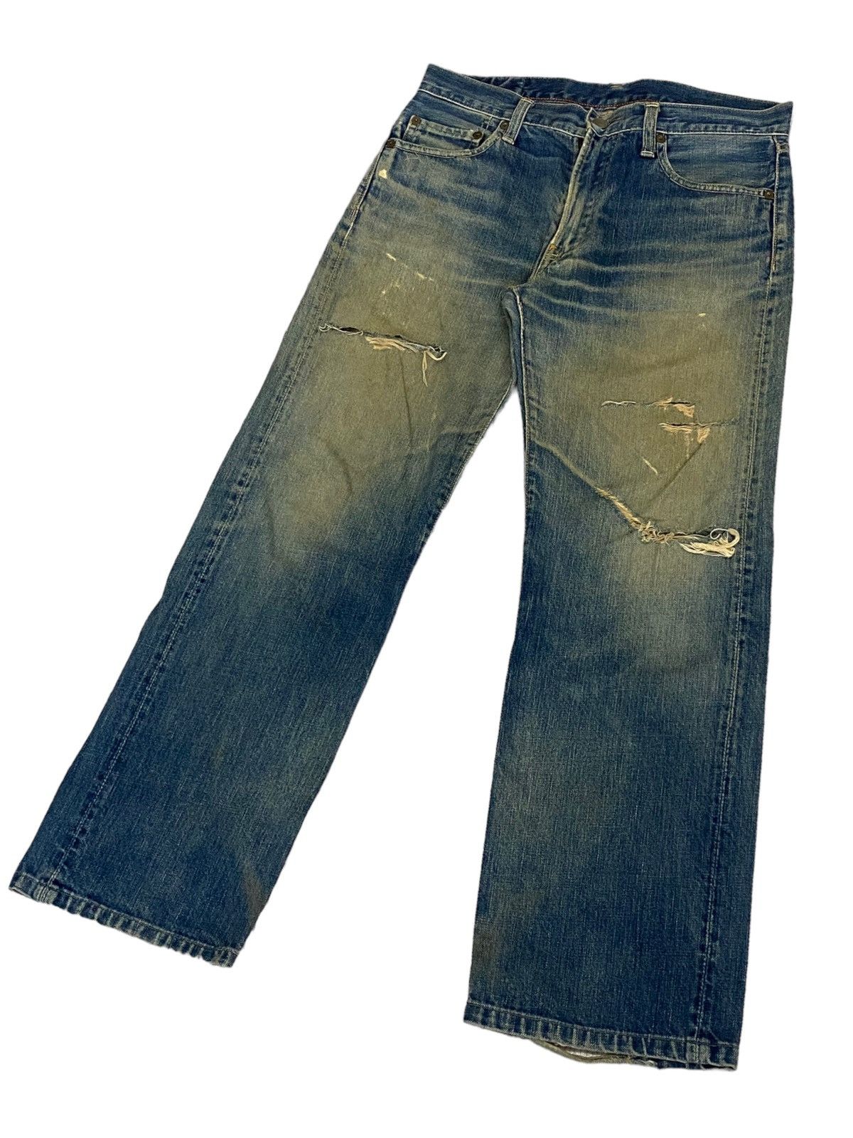 Vintage 45 RPM Archive Japan Jeans Light Mud Dirty Washed