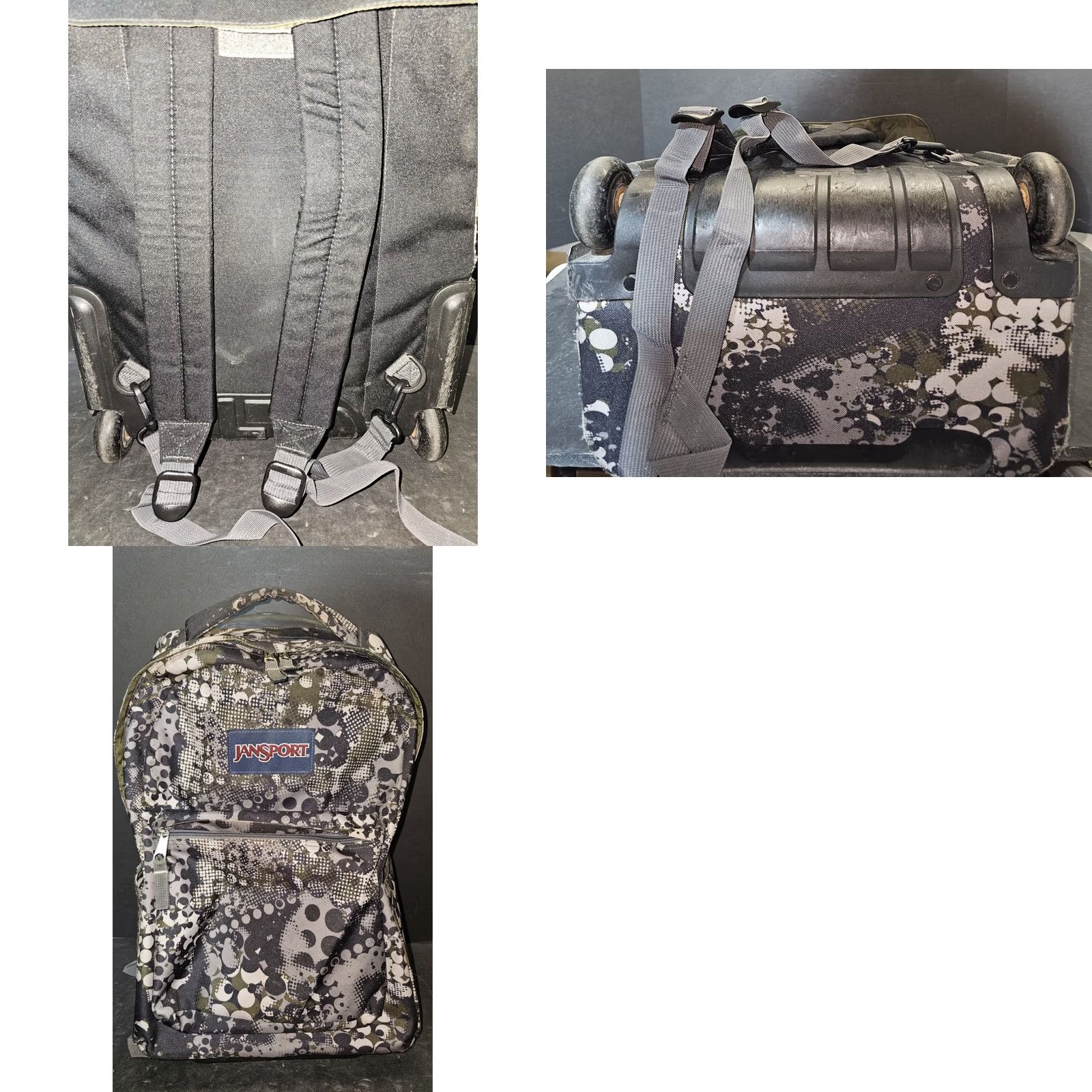 Jansport VINTAGE? No. JanSport The 9 Backpack Wheeled Carry-On Travel Luggage 20x12x10 Digital Camo Size ONE SIZE - 9 Thumbnail