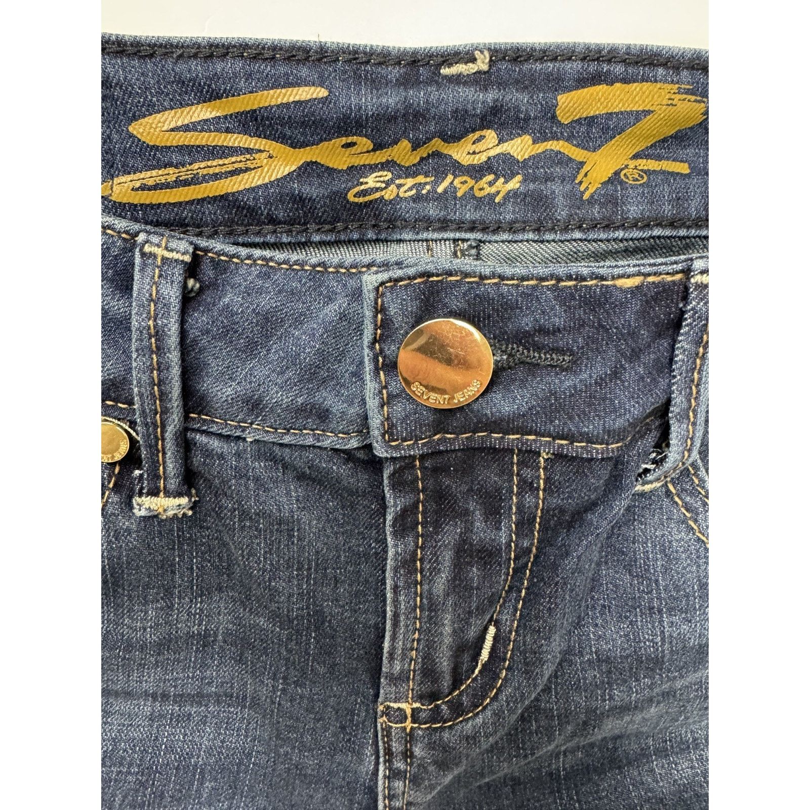 Seven 7 Seven 7 Low Rise Skinny Jeans Women's Embellished Pockets 4 Size 27" / US 4 / IT 40 - 7 Thumbnail