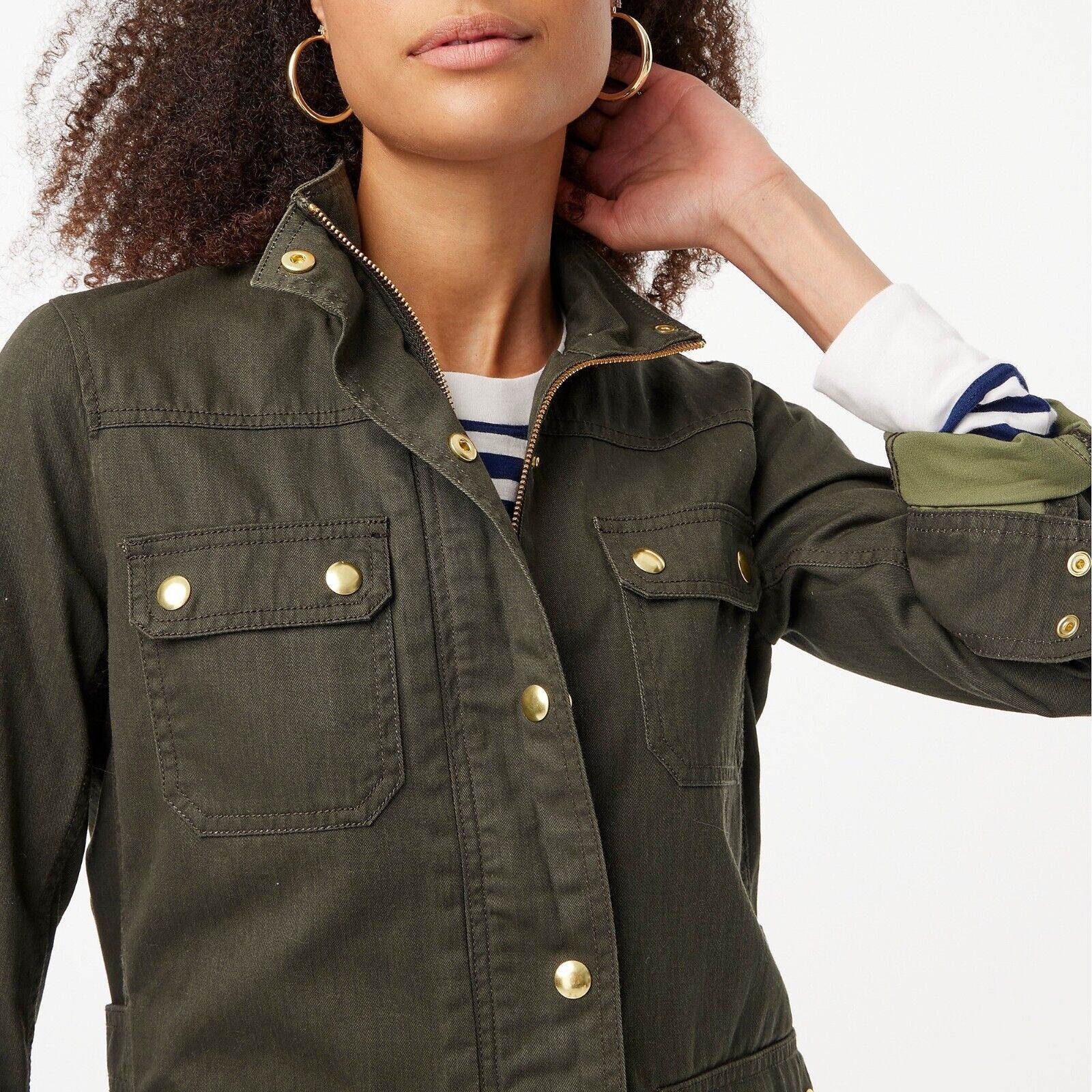 Other J. Crew Field Jacket size Small Green Moto Coated Twill Size S / US 4 / IT 40 - 7 Thumbnail