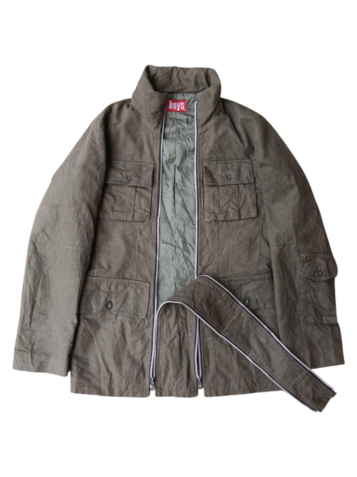 Japanese Brand BATSU BOYS wool Zipper multi pocket jacket Size US M / EU 48-50 / 2 - 1 Thumbnail