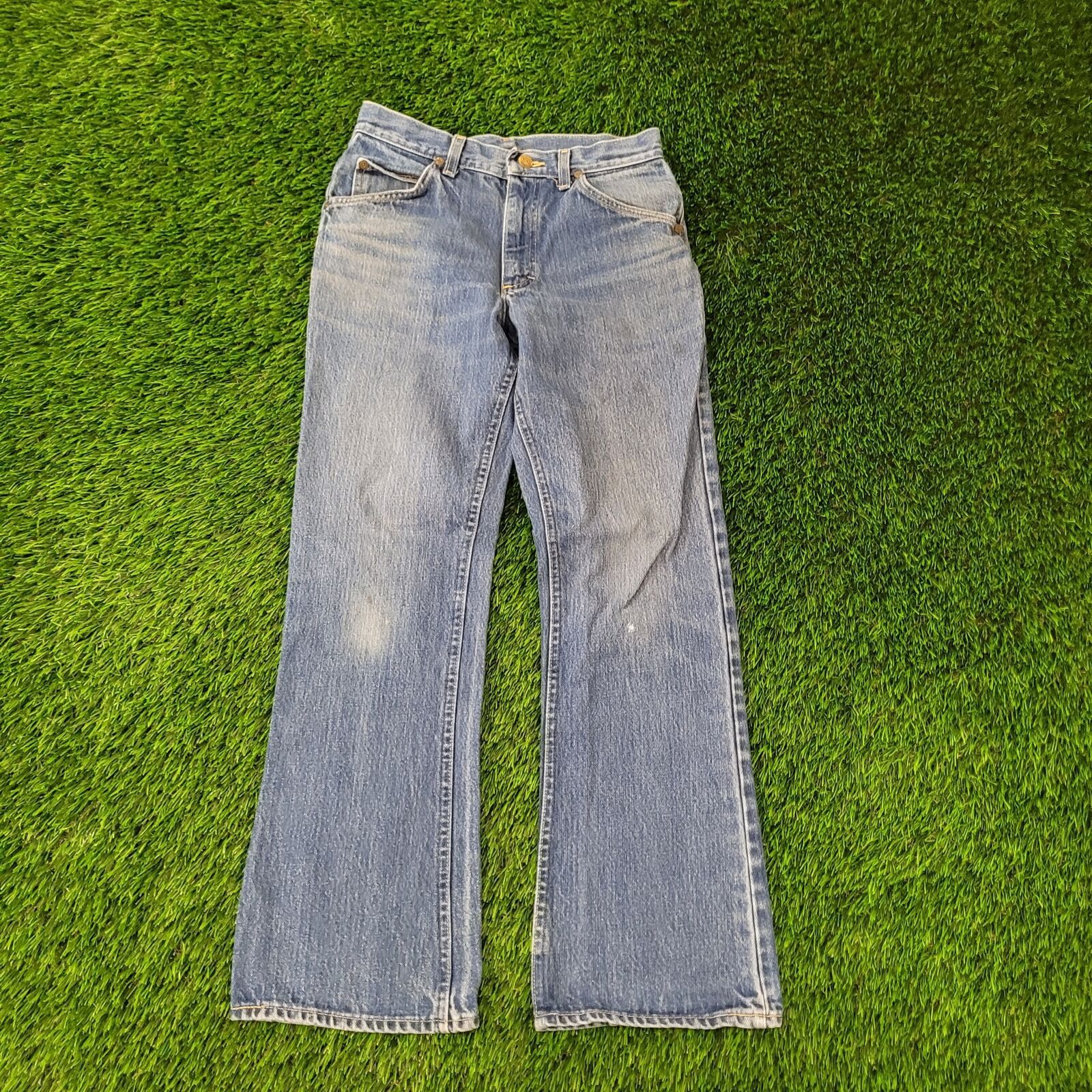 Vintage 70s Lee Riders Union Made Sanforized Bootcut Denim Pants Jeans on sale Womens 27