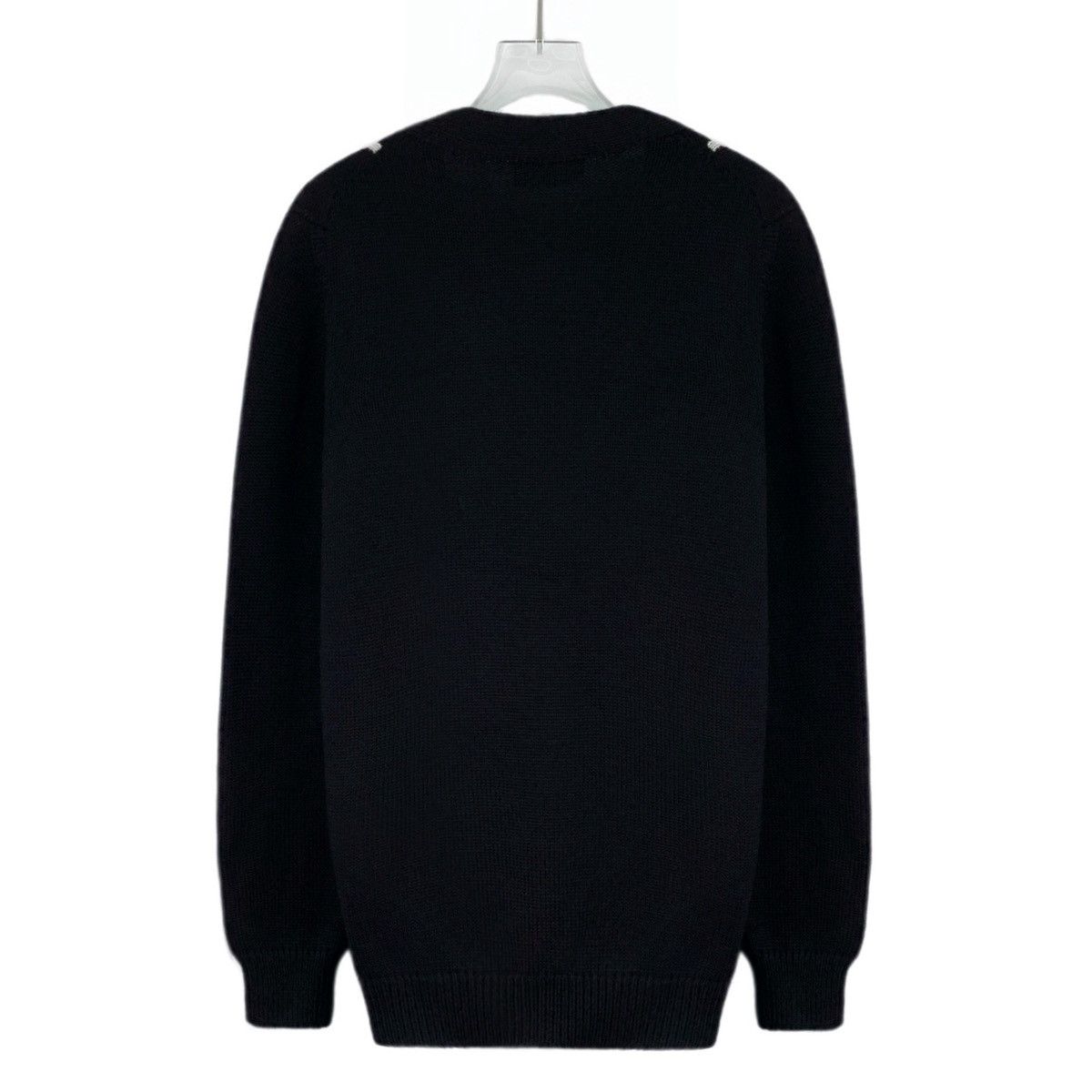 Prada Prada Black Wool V-Neck Long Sleeve Knit Sweater K26WX Size M / US 6-8 / IT 42-44 - 2 Thumbnail