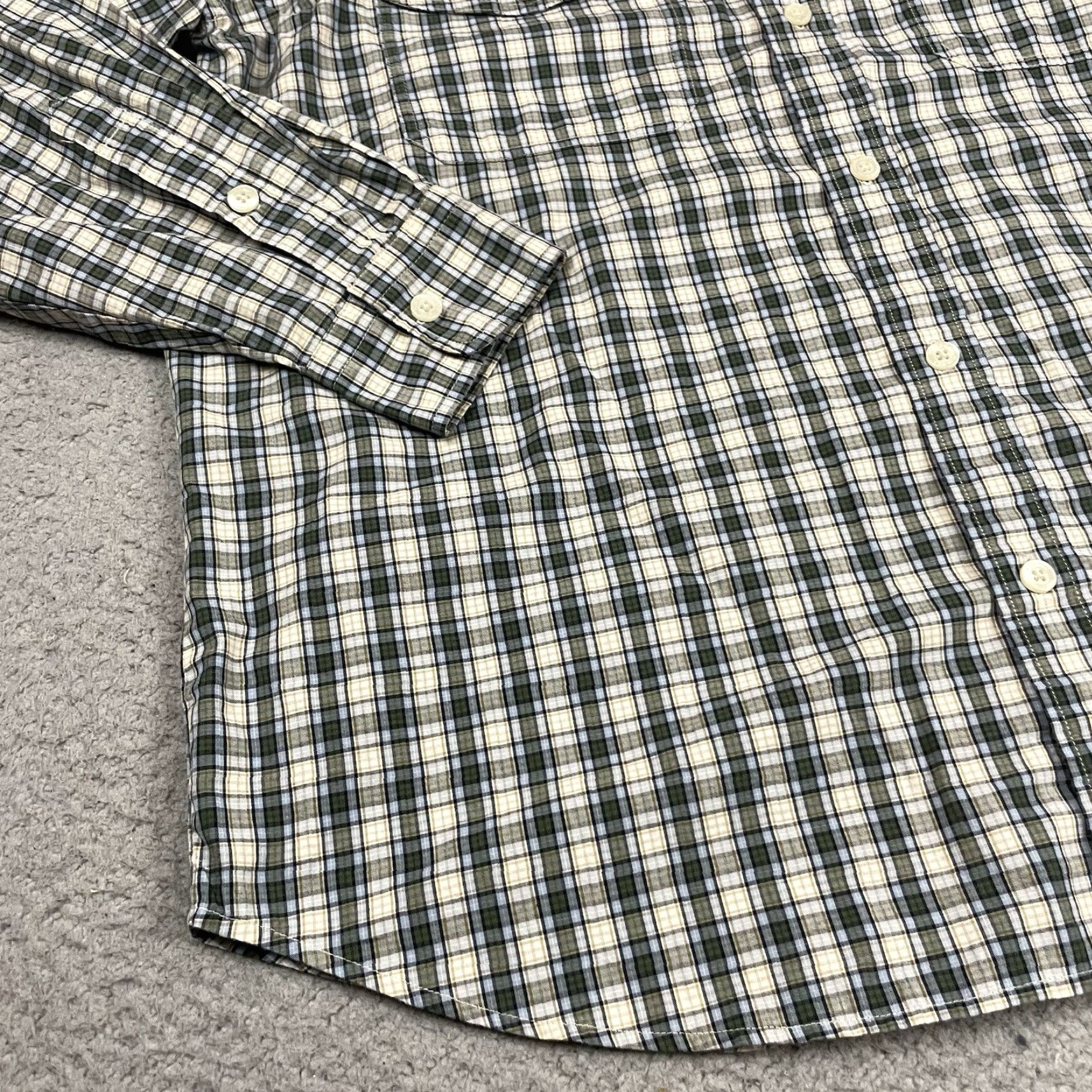 Vintage VINTAGE Woolrich Shirt Mens L Green Plaid Flannel Long Sleeve Button-Up Pocket Casual Size US L / EU 52-54 / 3 - 4 Thumbnail